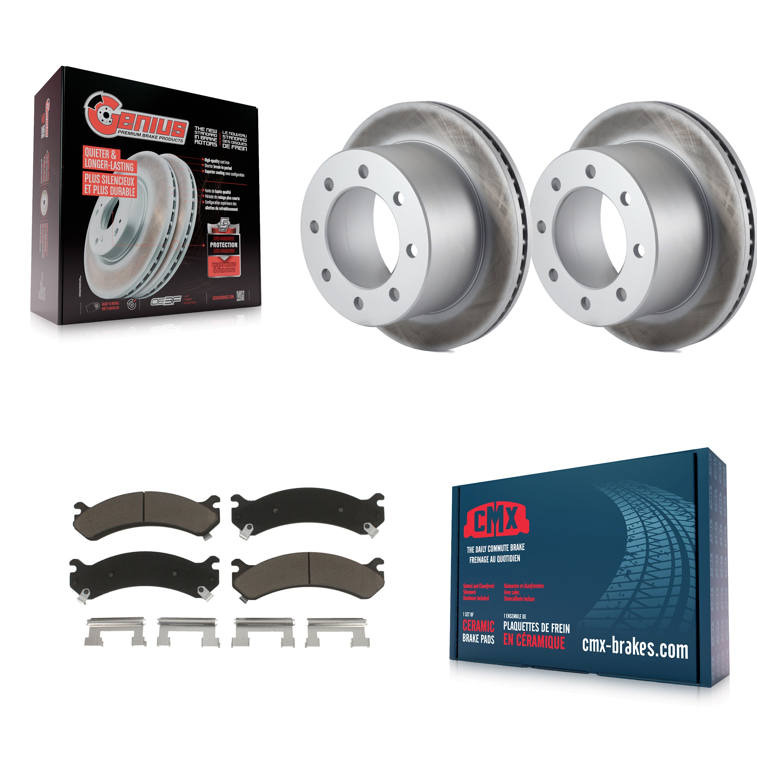 Transit Auto KGC-101496 Disc Brake Kit for 2001-2010 Chevrolet Silverado 3500 Classic, Chevrolet Silverado 3500 HD and More - Rear