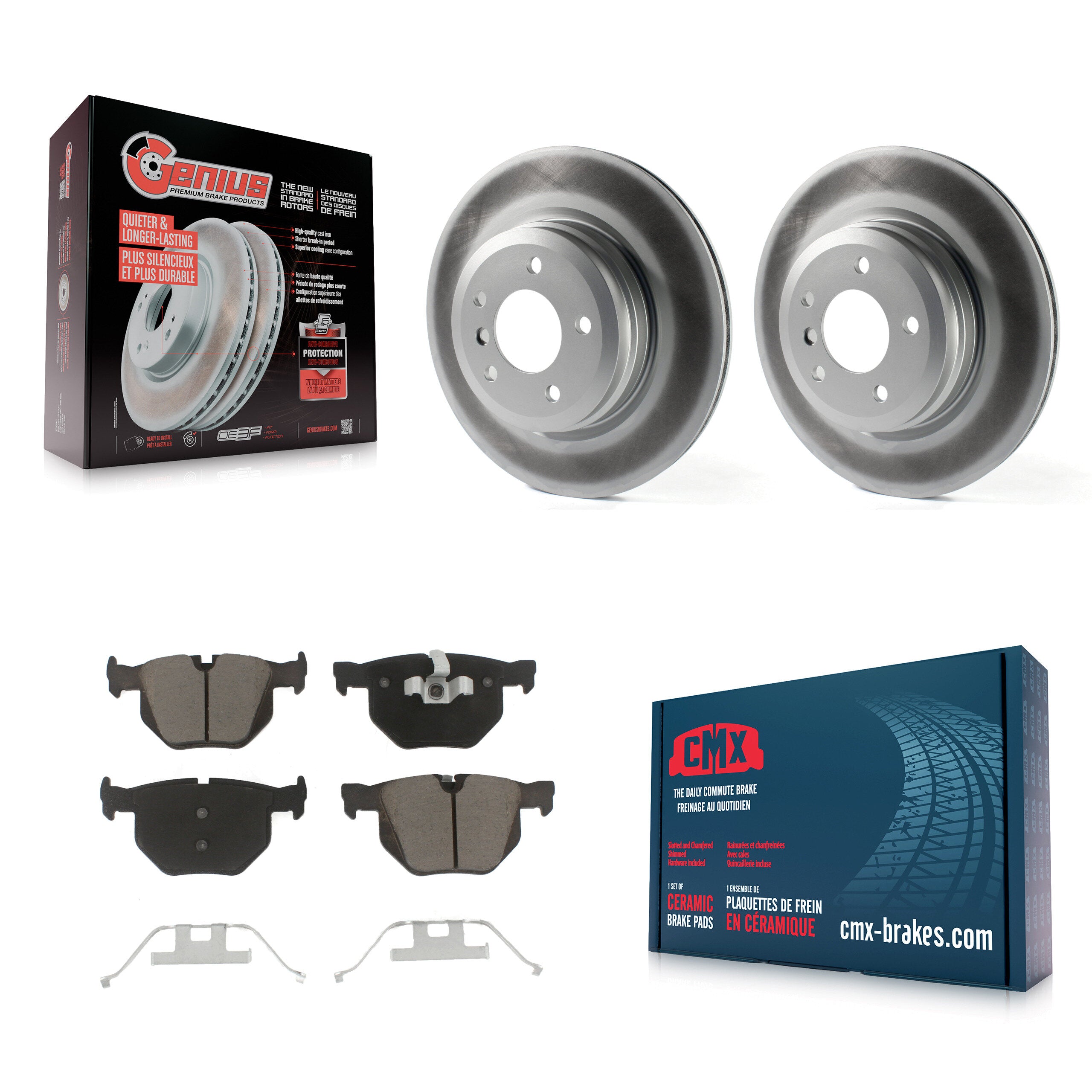 Transit Auto KGC-101505 Disc Brake Kit for 2006-2015 BMW 335i, BMW 335i xDrive and More - Rear