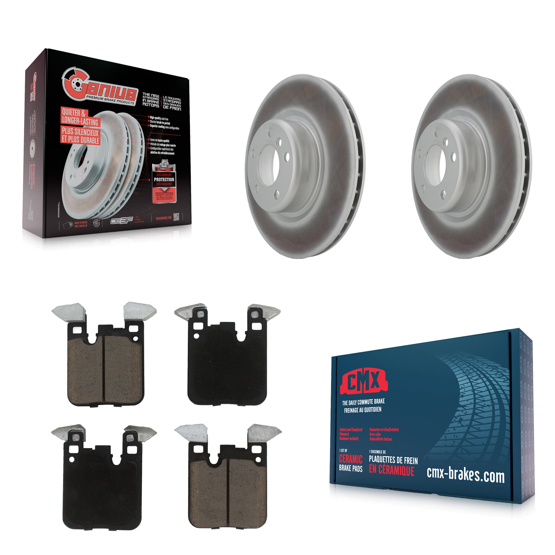 Transit Auto KGC-101507 Disc Brake Kit for 2012-2020 BMW 230i, BMW 230i xDrive and More - Rear