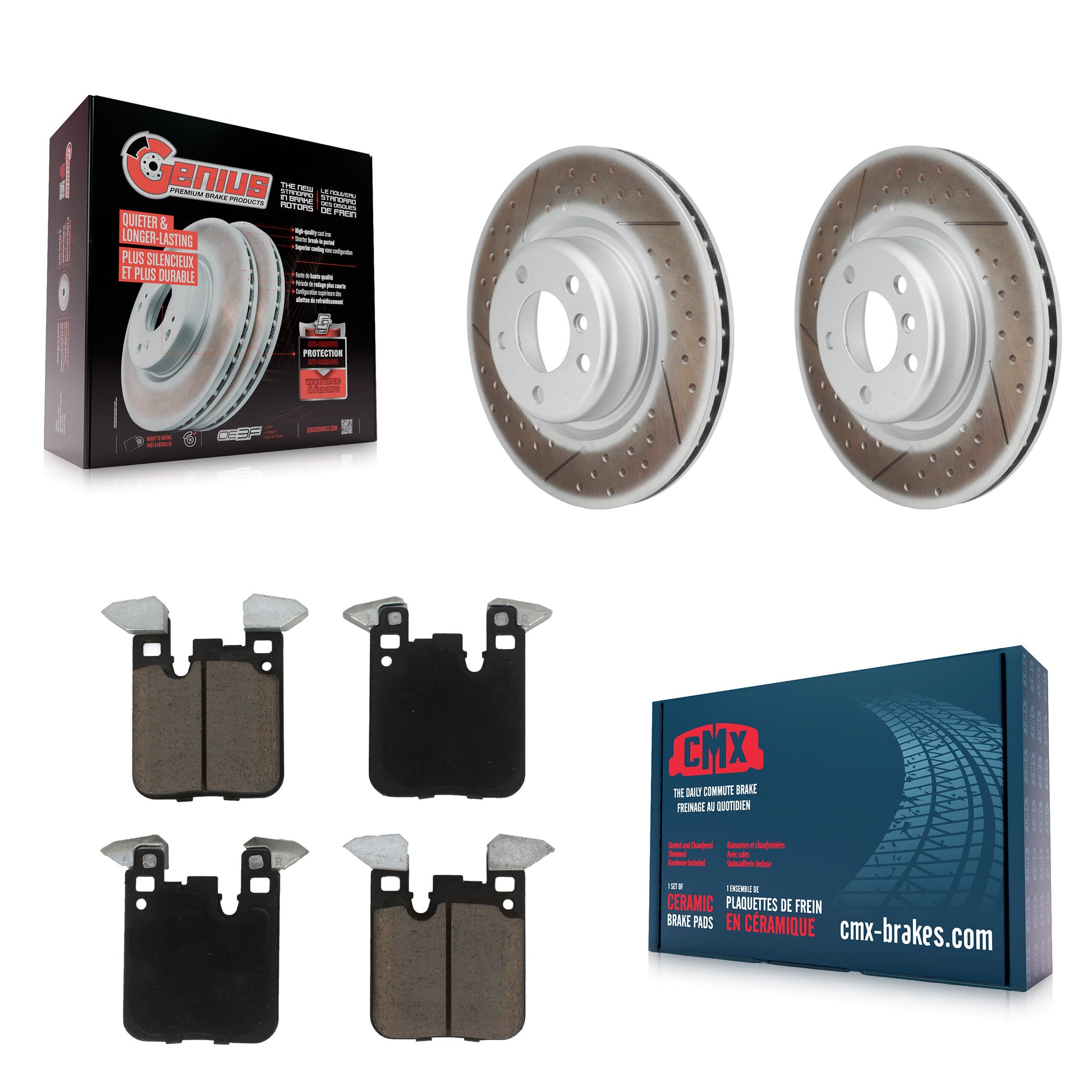 Transit Auto KGC-101508 Disc Brake Kit for 2012-2020 BMW 230i, BMW 230i xDrive and More - Rear