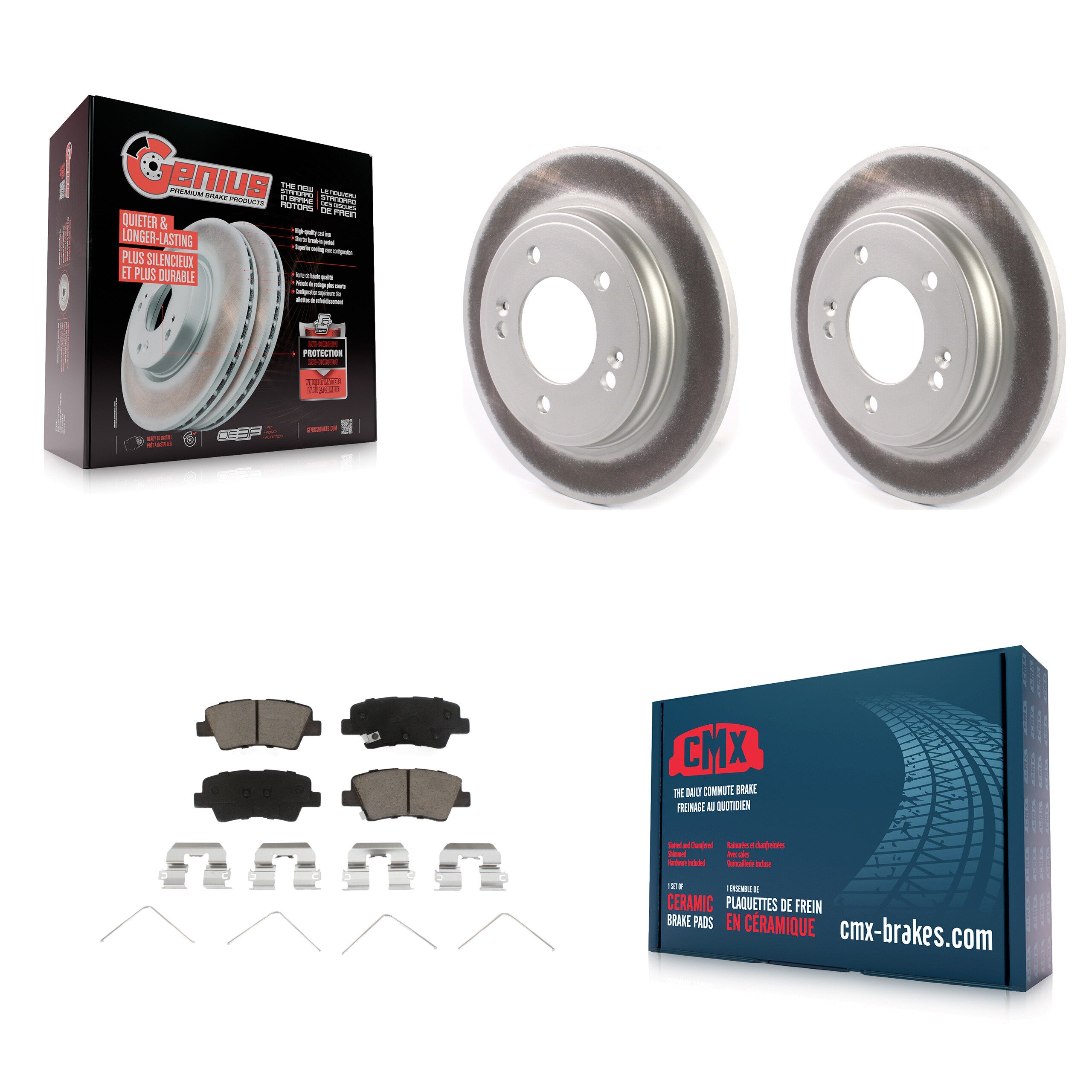 Transit Auto KGC-101509 Disc Brake Kit for 2017-2022 Kia Niro, Hyundai Elantra, Hyundai Ioniq - Rear