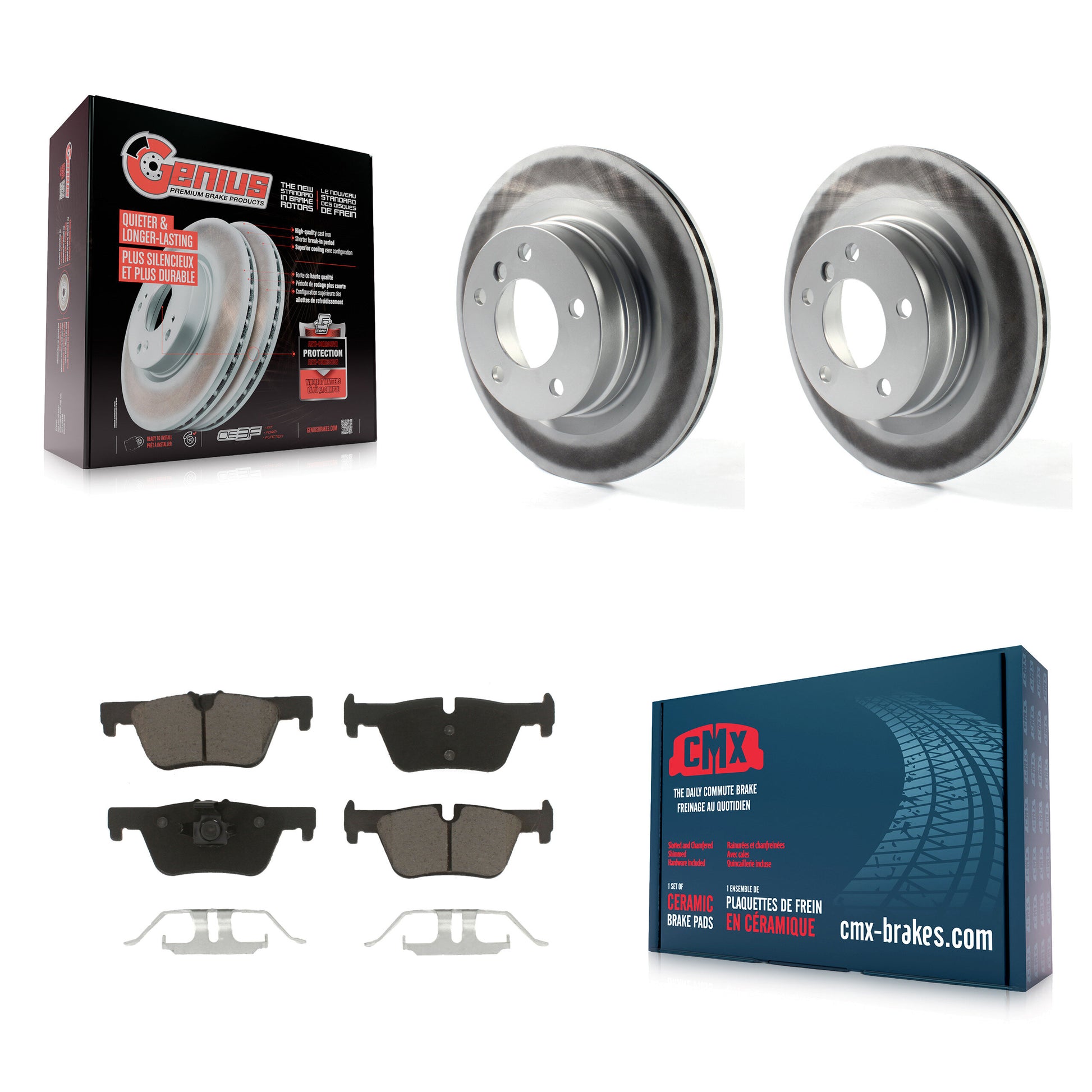 Transit Auto KGC-101512 Disc Brake Kit for 2012-2021 BMW 230i, BMW 230i xDrive and More - Rear