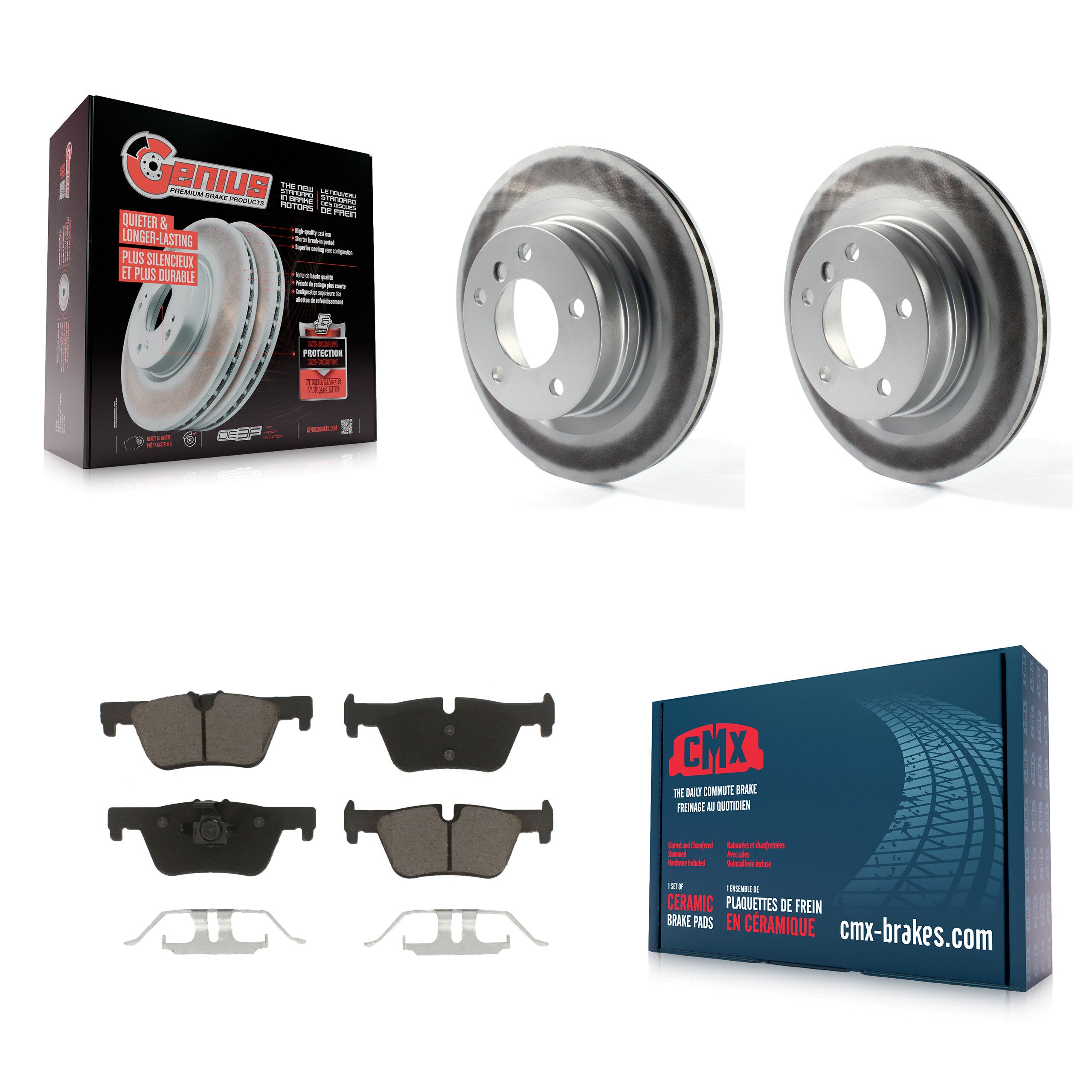 Transit Auto KGC-101512 Disc Brake Kit for 2012-2021 BMW 230i, BMW 230i xDrive and More - Rear