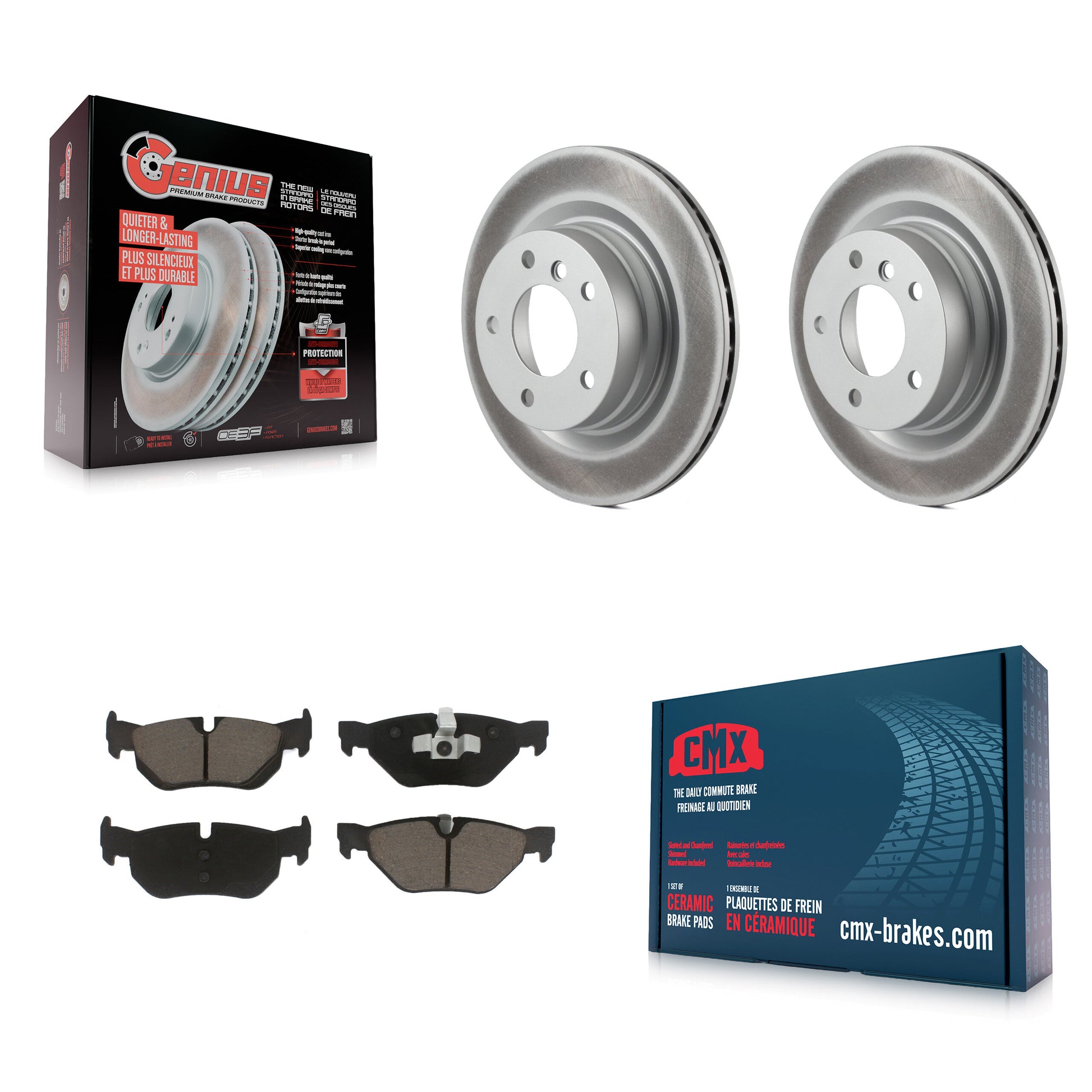 Transit Auto KGC-101515 Disc Brake Kit for 2006-2013 BMW 328i, BMW 323i, BMW 325i - Rear