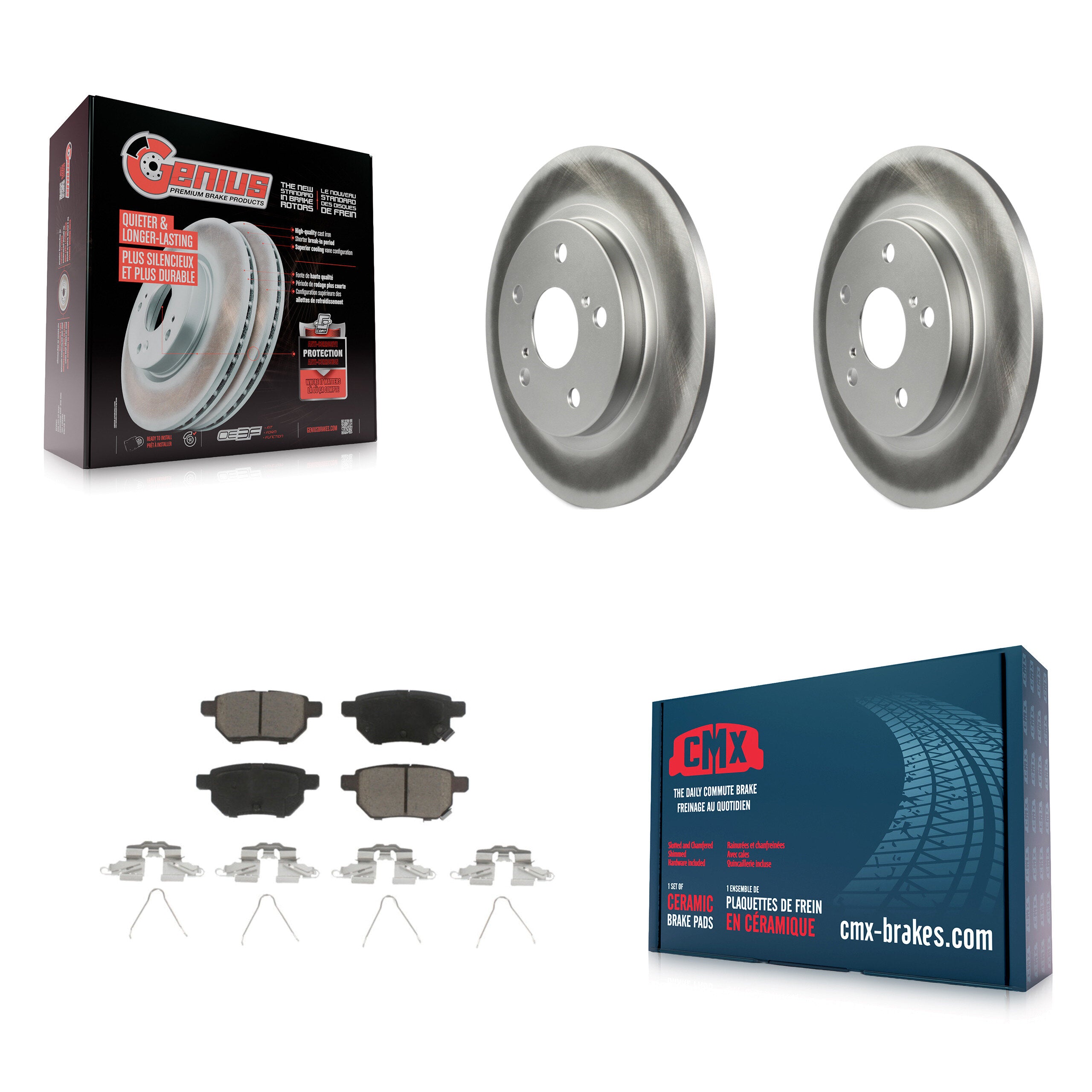 Transit Auto KGC-101519 Disc Brake Kit for 2008-2018 Toyota Corolla iM, Scion iM and More - Rear