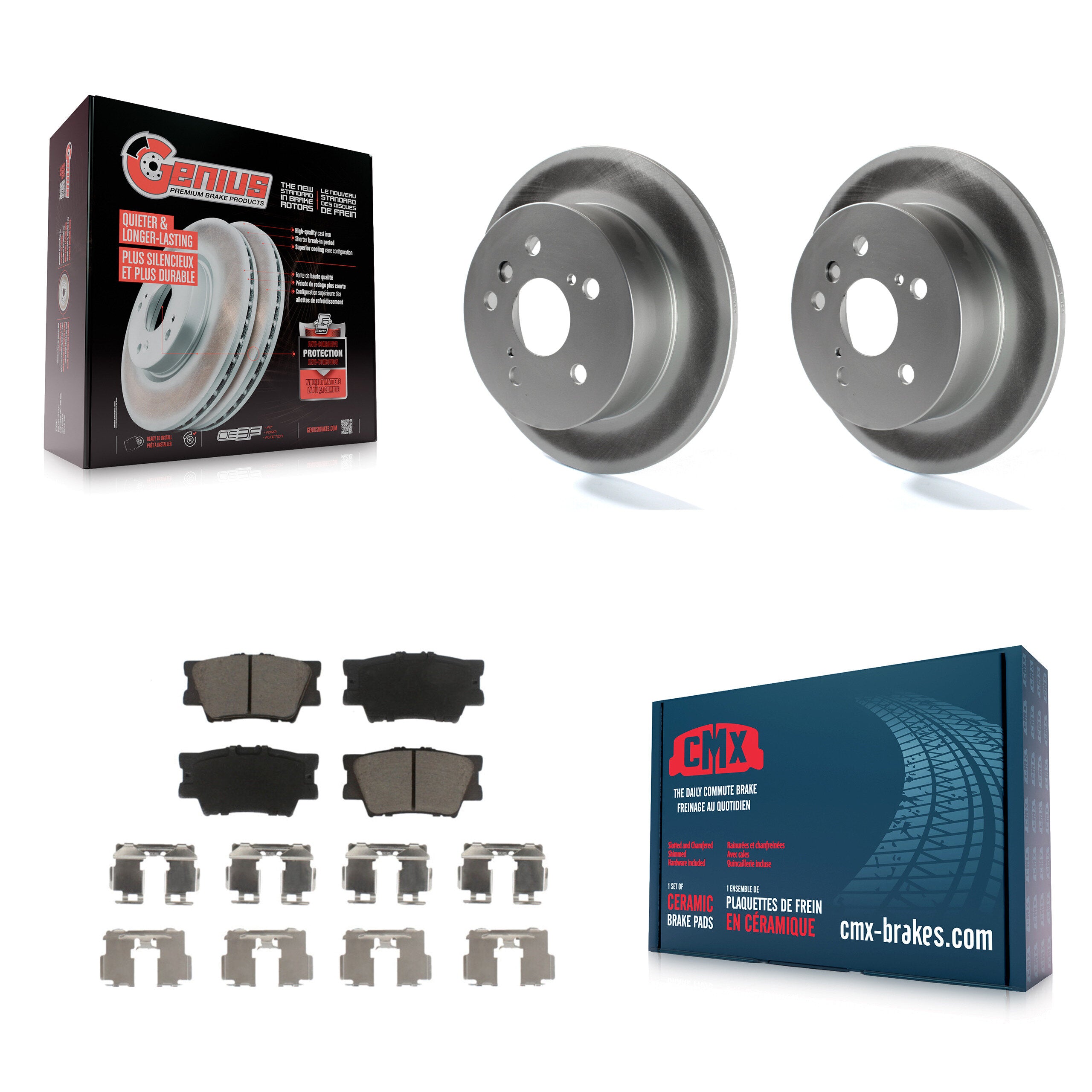 Transit Auto KGC-101526 Disc Brake Kit for 2007-2012 Toyota Avalon, Lexus ES350, Toyota Camry - Rear