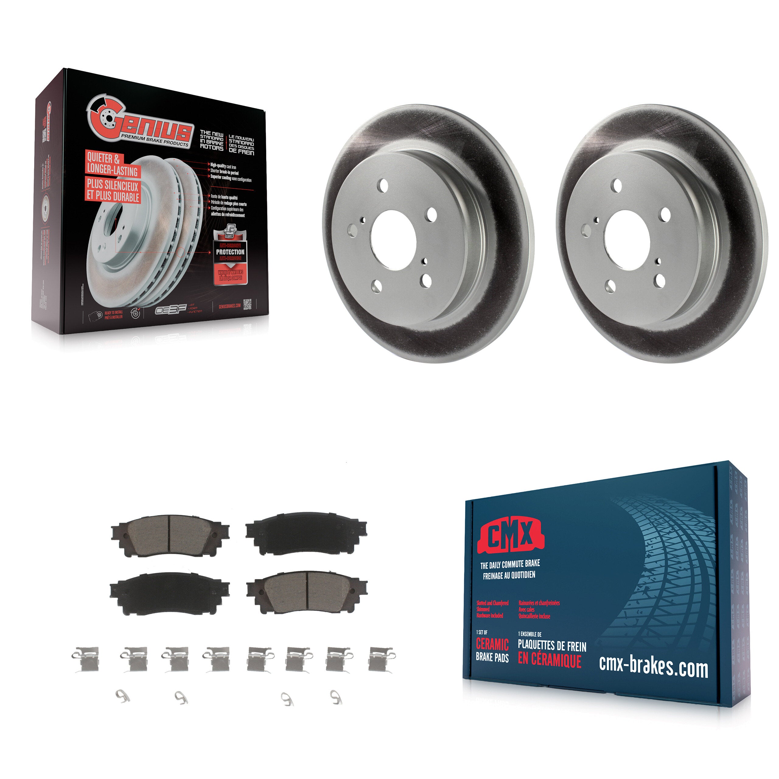 Transit Auto KGC-101532 Disc Brake Kit for 2015-2024 Toyota Camry, Toyota Prius and More - Rear