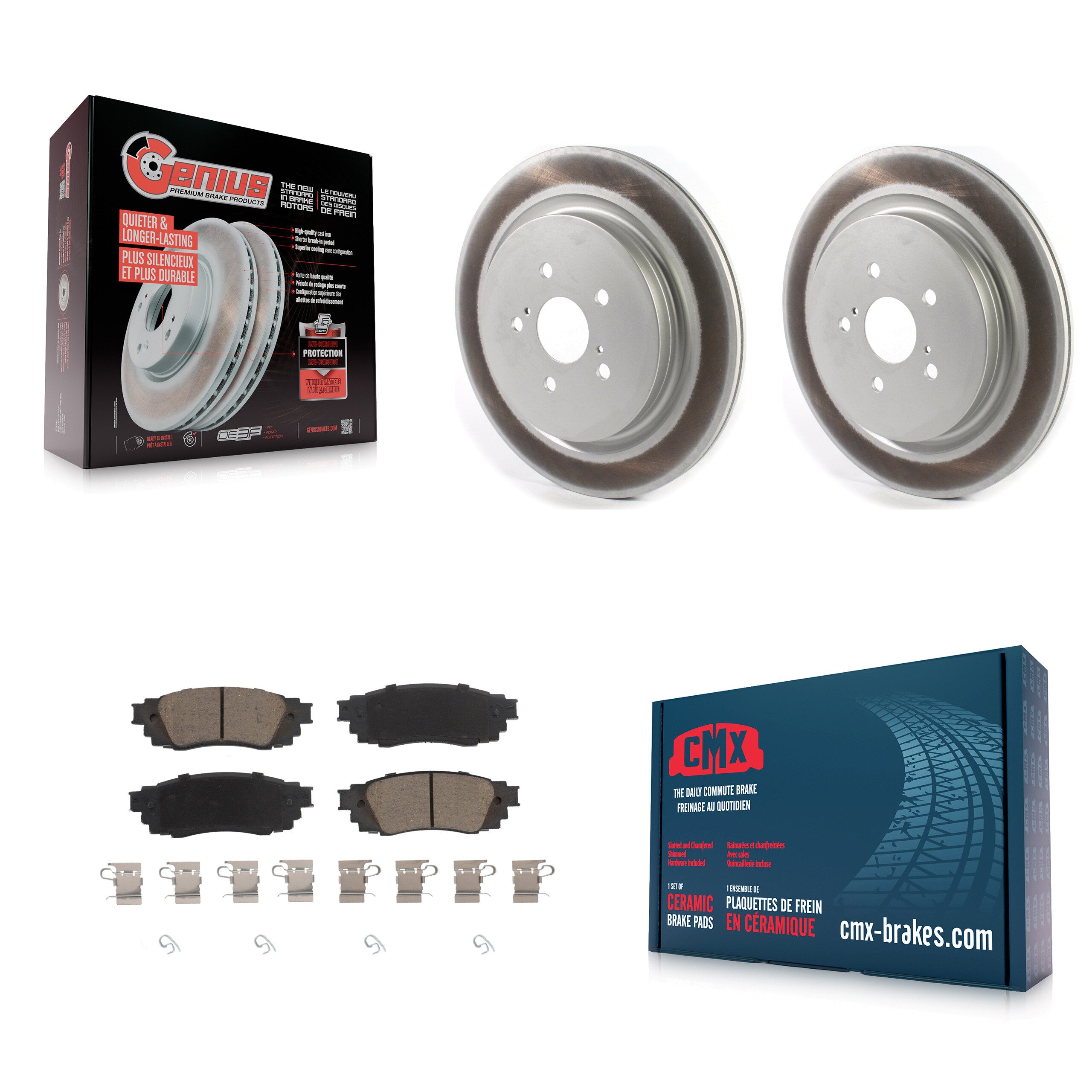 Transit Auto KGC-101534 Disc Brake Kit for 2016-2022 Lexus RX350, Lexus RX350L and More - Rear