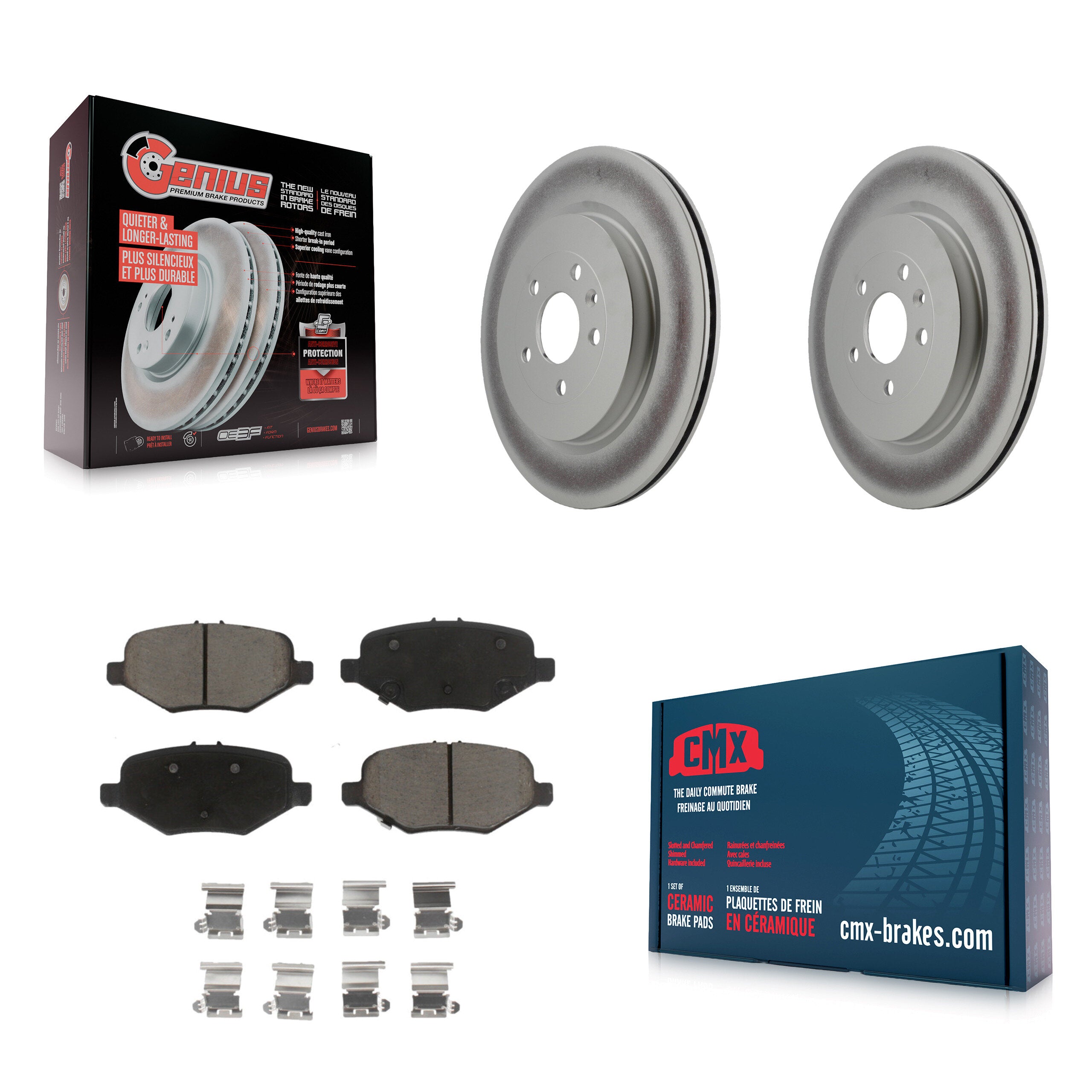 Transit Auto KGC-101535 Disc Brake Kit for 2012-2019 Ford Taurus, Ford Explorer and More - Rear