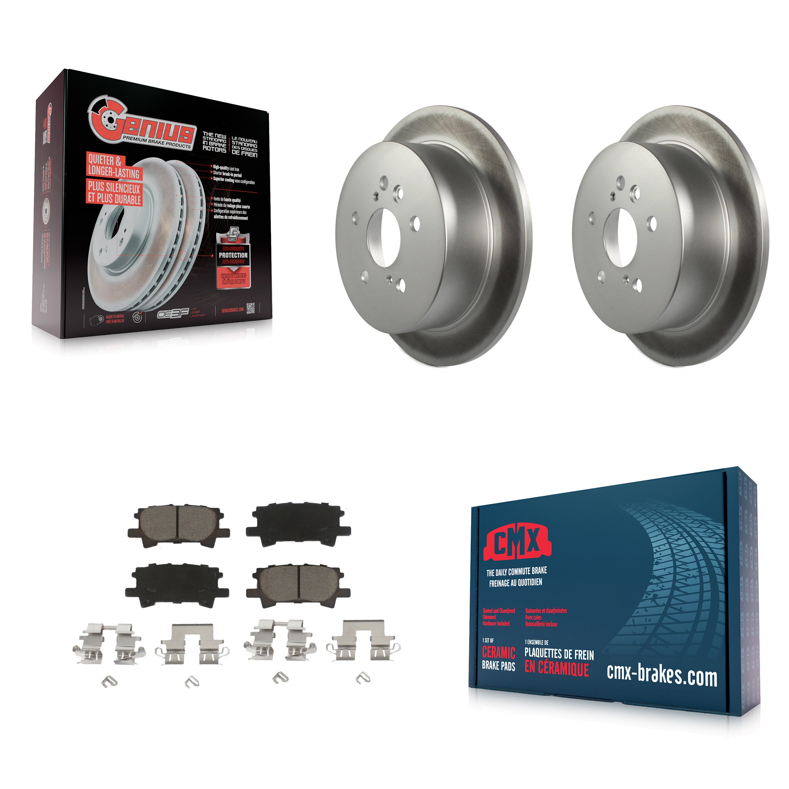 Transit Auto KGC-101539 Disc Brake Kit for 2004-2009 Lexus RX350, Lexus RX400h and More - Rear
