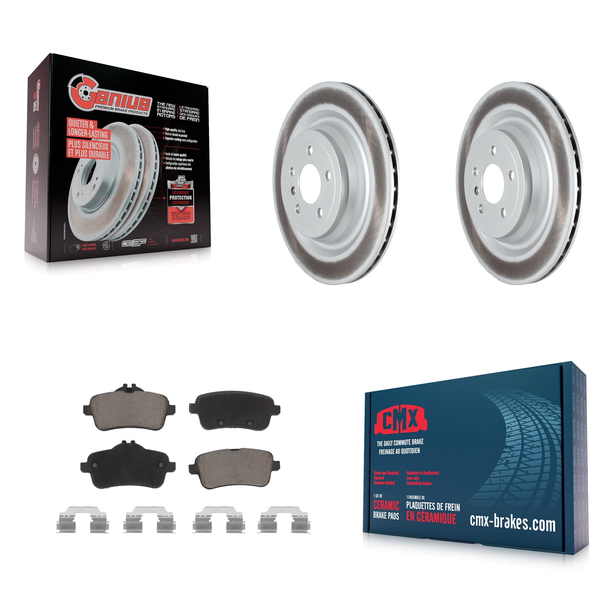 Transit Auto KGC-101542 Disc Brake Kit for 2013-2019 Mercedes-Benz GLS350d, Mercedes-Benz GLS450 and More - Rear
