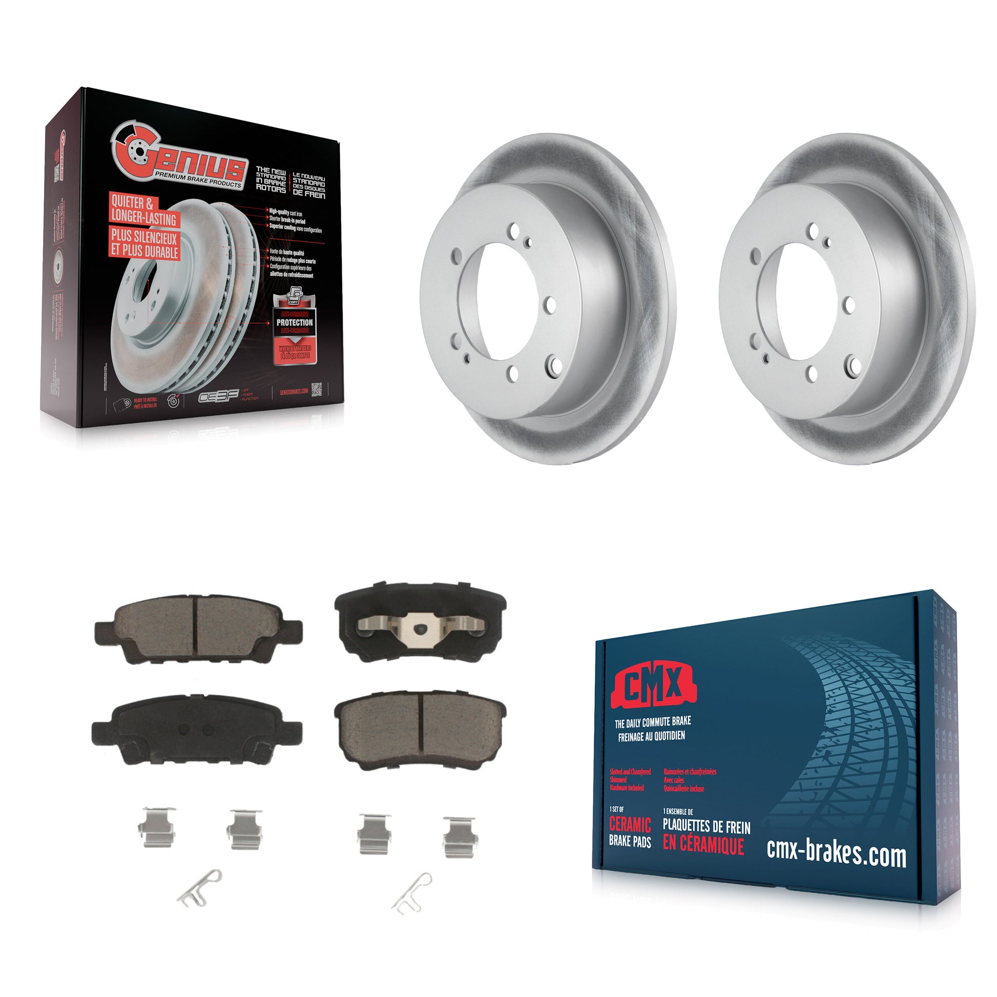 Transit Auto KGC-101543 Disc Brake Kit for 2004-2006 Mitsubishi Lancer, Mitsubishi Outlander - Rear