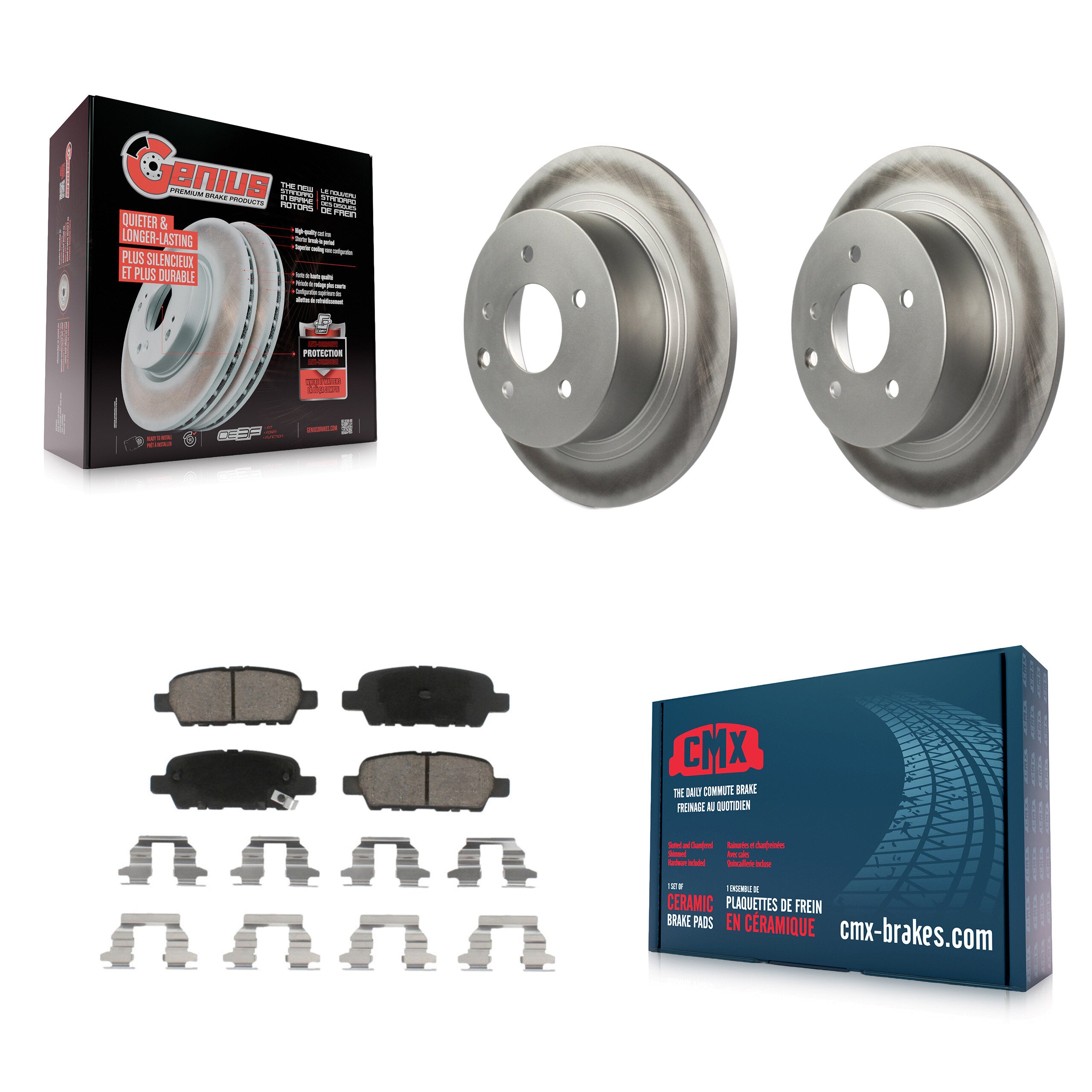 Transit Auto KGC-101546 Disc Brake Kit for 2002-2023 Nissan Altima, Nissan Juke and More - Rear