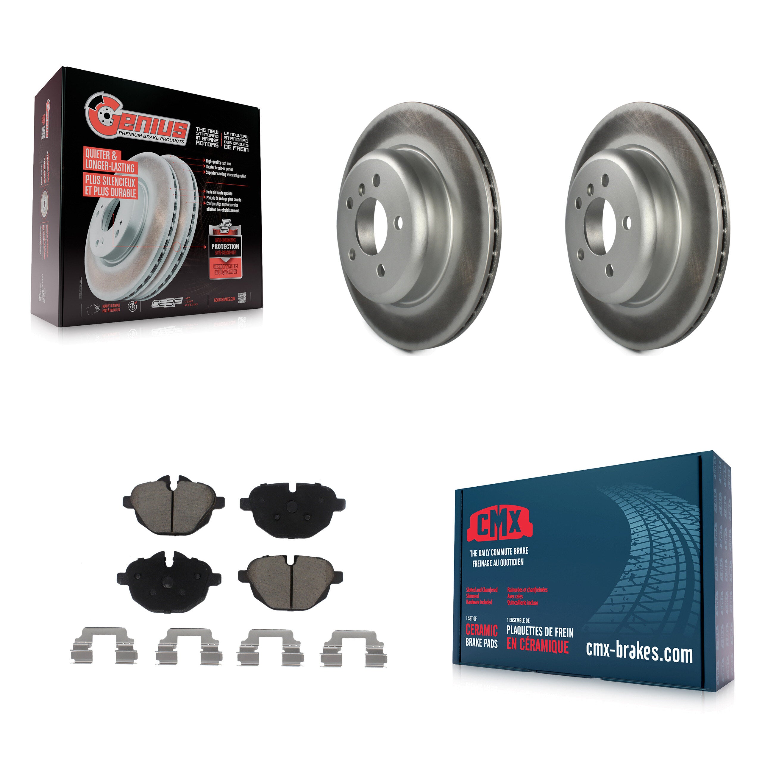 Transit Auto KGC-101556 Disc Brake Kit for 2011-2016 BMW 535d, BMW 535d xDrive and More - Rear