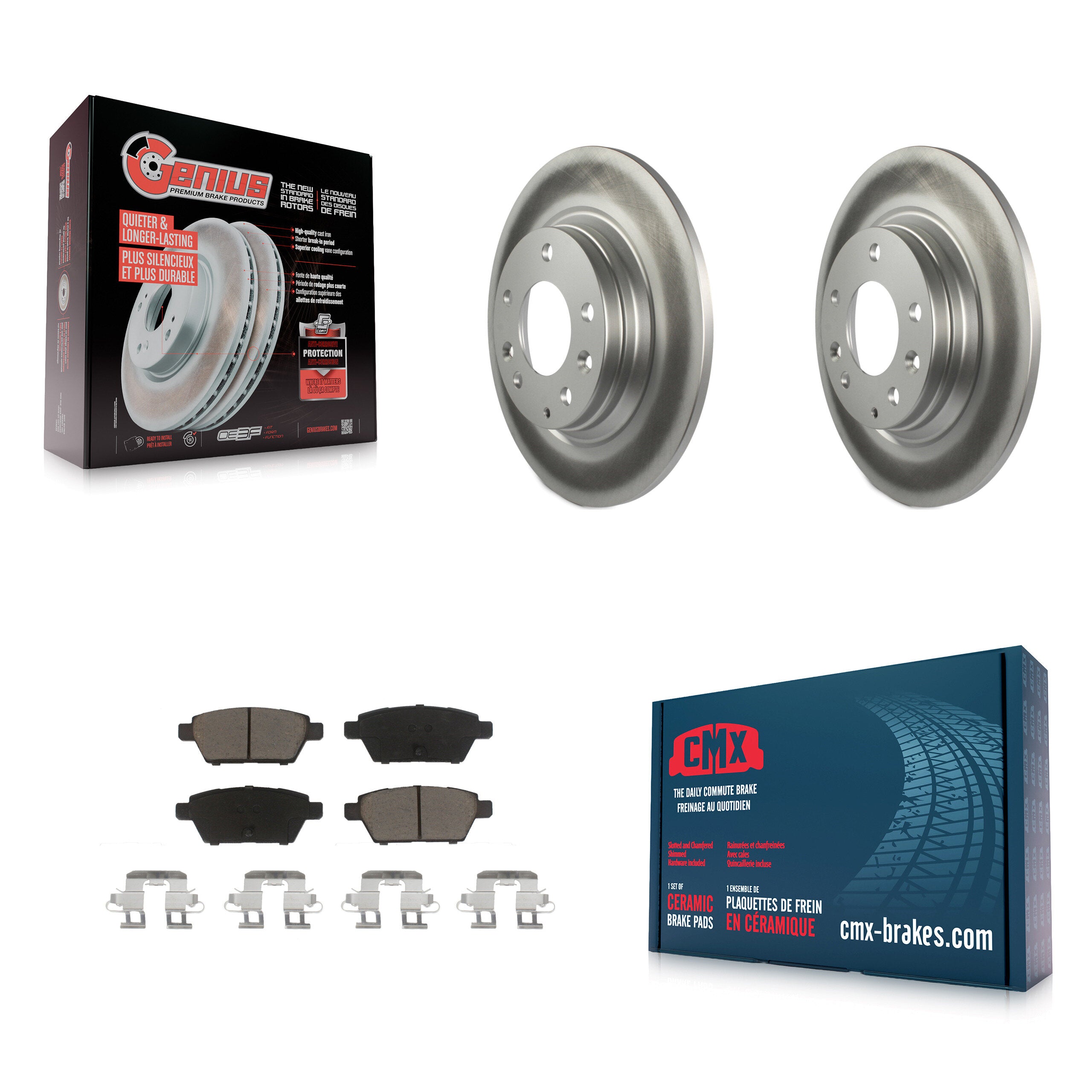 Transit Auto KGC-101577 Disc Brake Kit for 2006-2013 Mazda 6, Lincoln MKZ and More - Rear