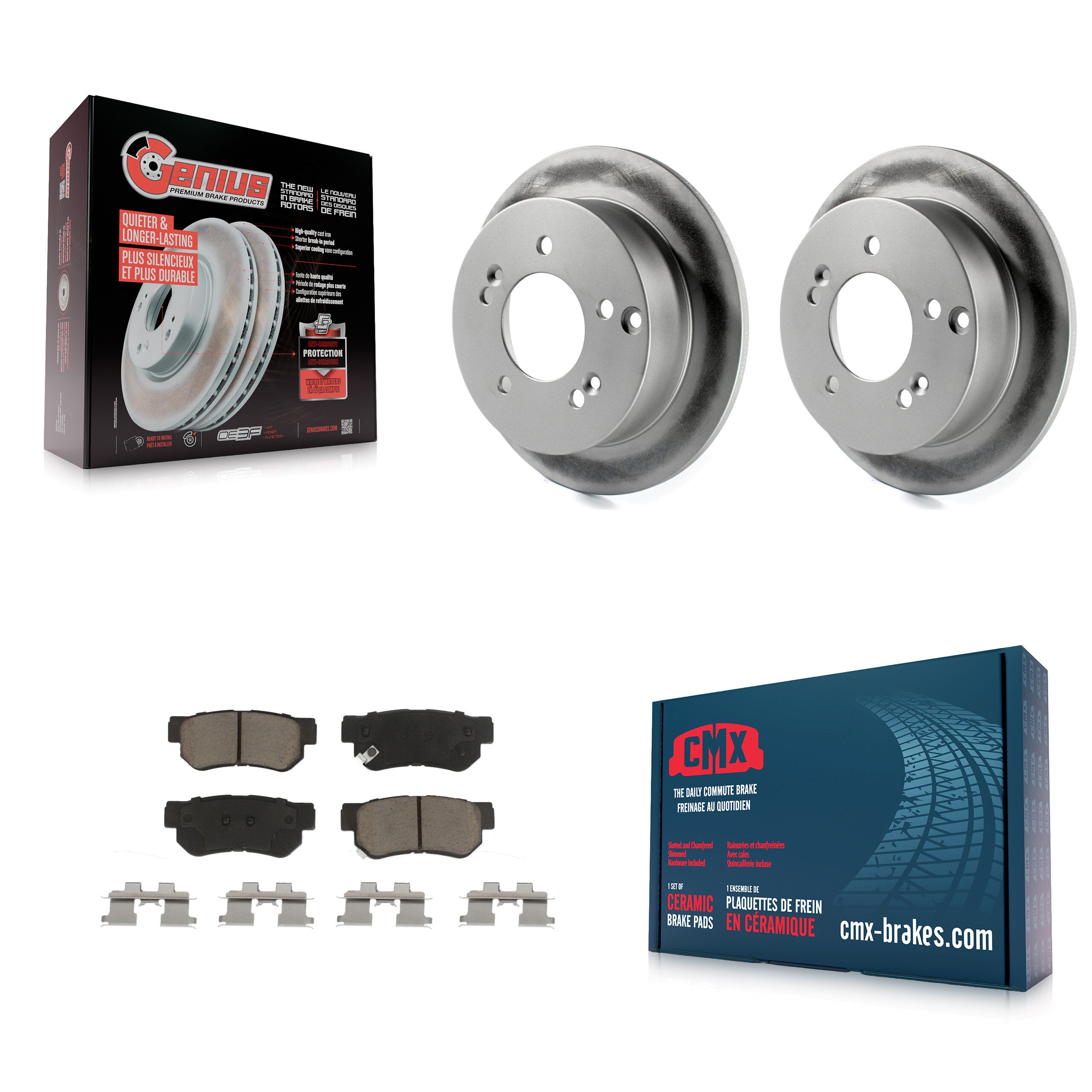 Transit Auto KGC-101581 Disc Brake Kit for 2001-2010 Hyundai Sonata, Kia Magentis and More - Rear