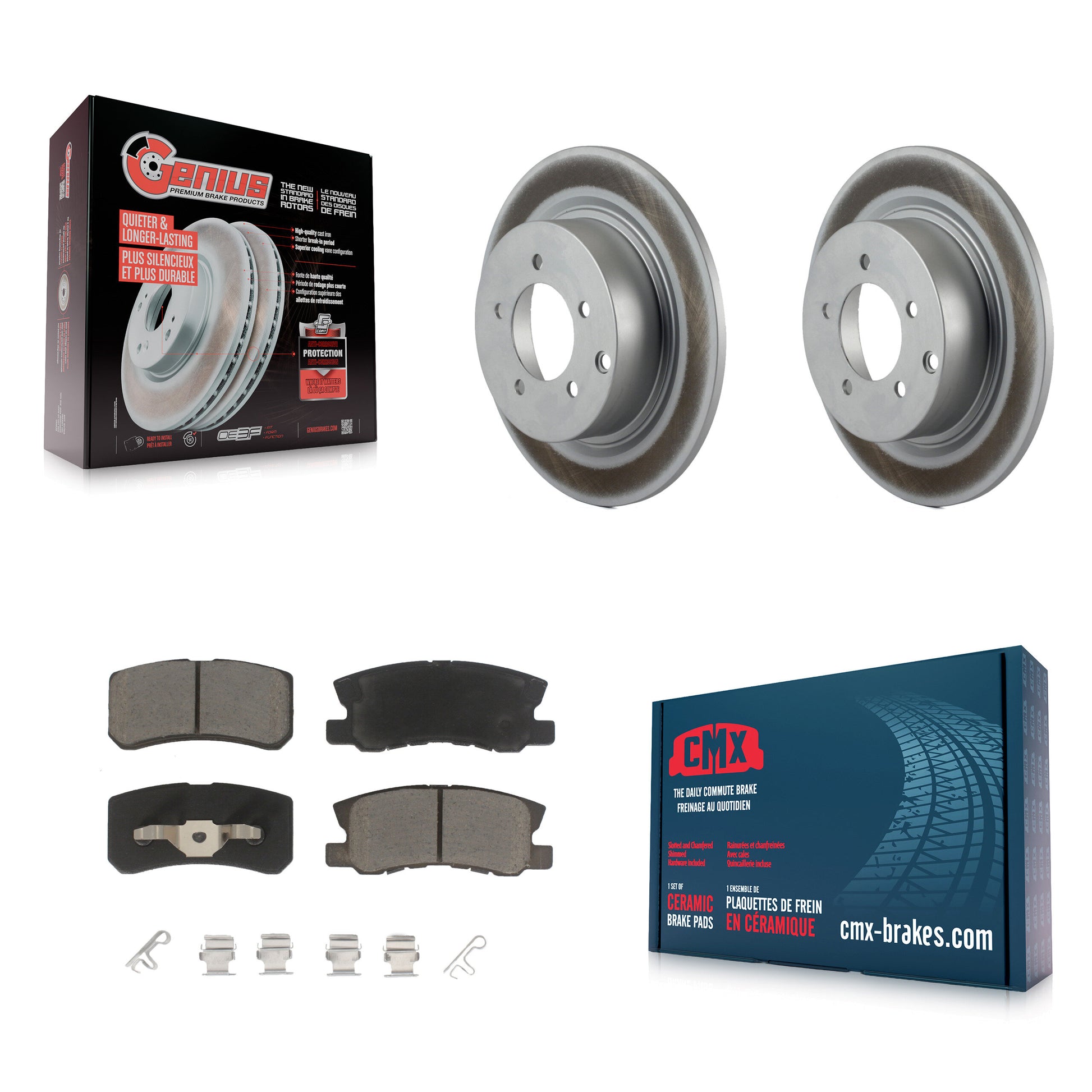 Transit Auto KGC-101591 Disc Brake Kit for 2007-2017 Mitsubishi Lancer, Mitsubishi Outlander and More - Rear