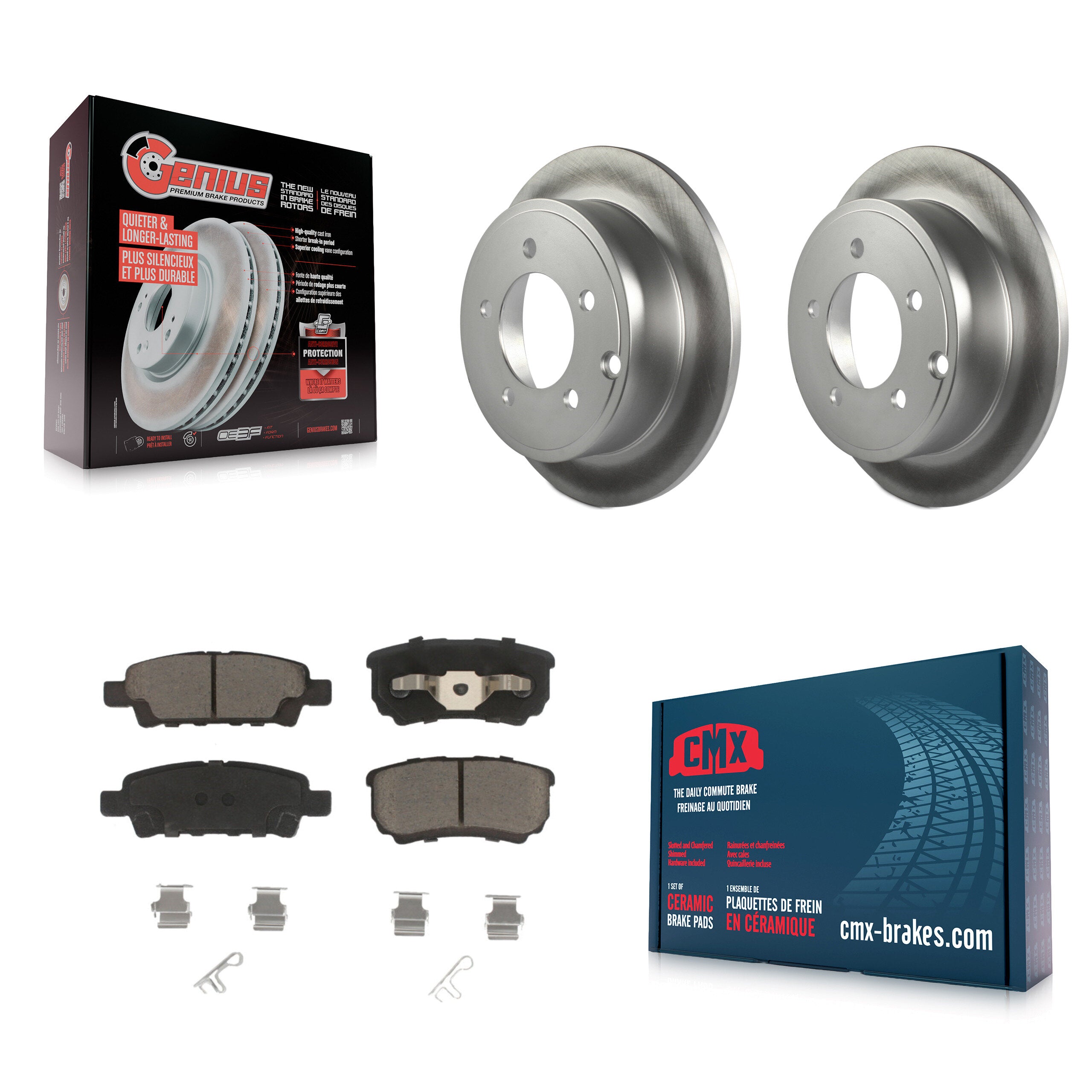Transit Auto KGC-101592 Disc Brake Kit for 2007-2017 Mitsubishi Lancer, Chrysler 200 and More - Rear