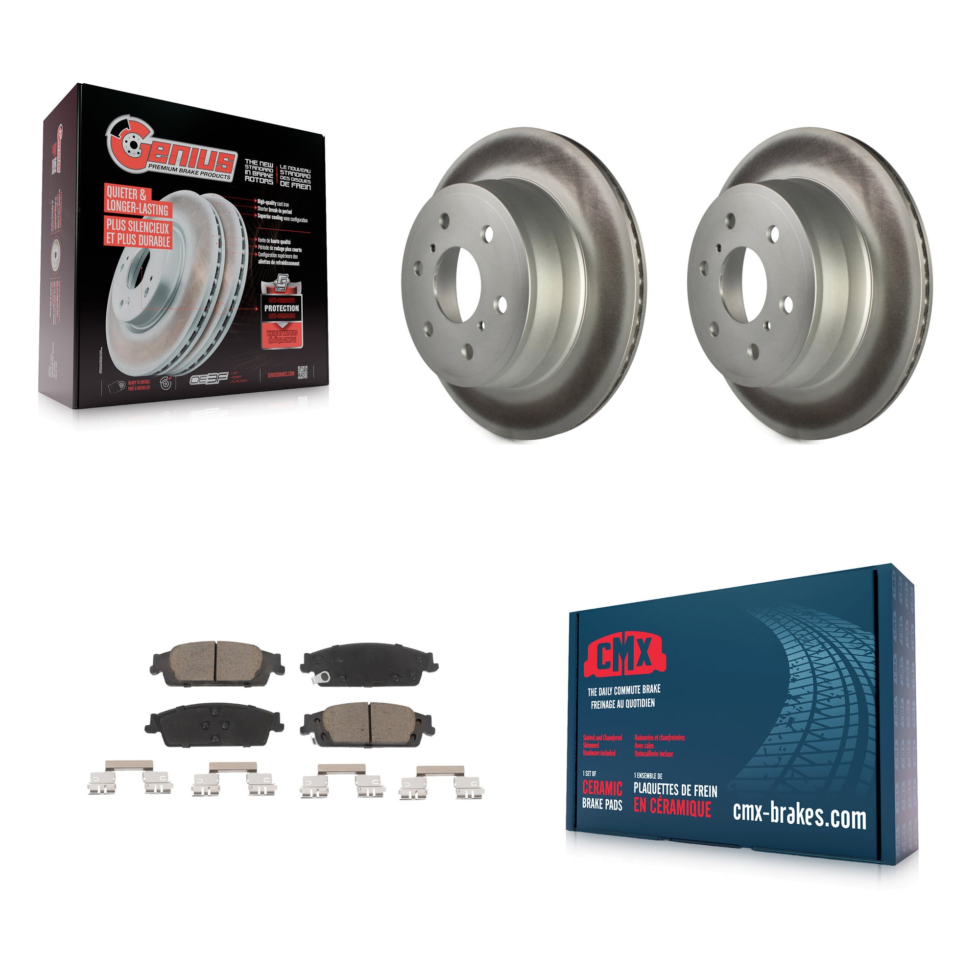 Transit Auto KGC-101606 Disc Brake Kit for 2014-2020 Chevrolet Suburban, Chevrolet Silverado 1500 and More - Rear