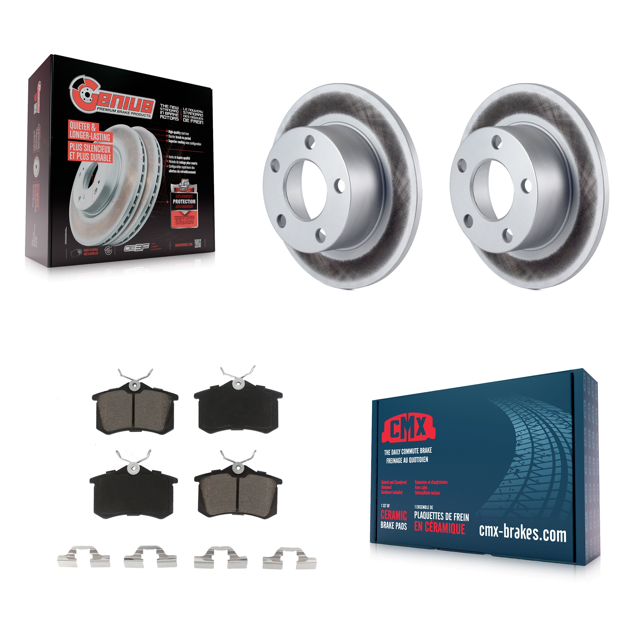 Transit Auto KGC-101612 Disc Brake Kit for 1998-2005 Audi A6, Volkswagen Passat - Rear