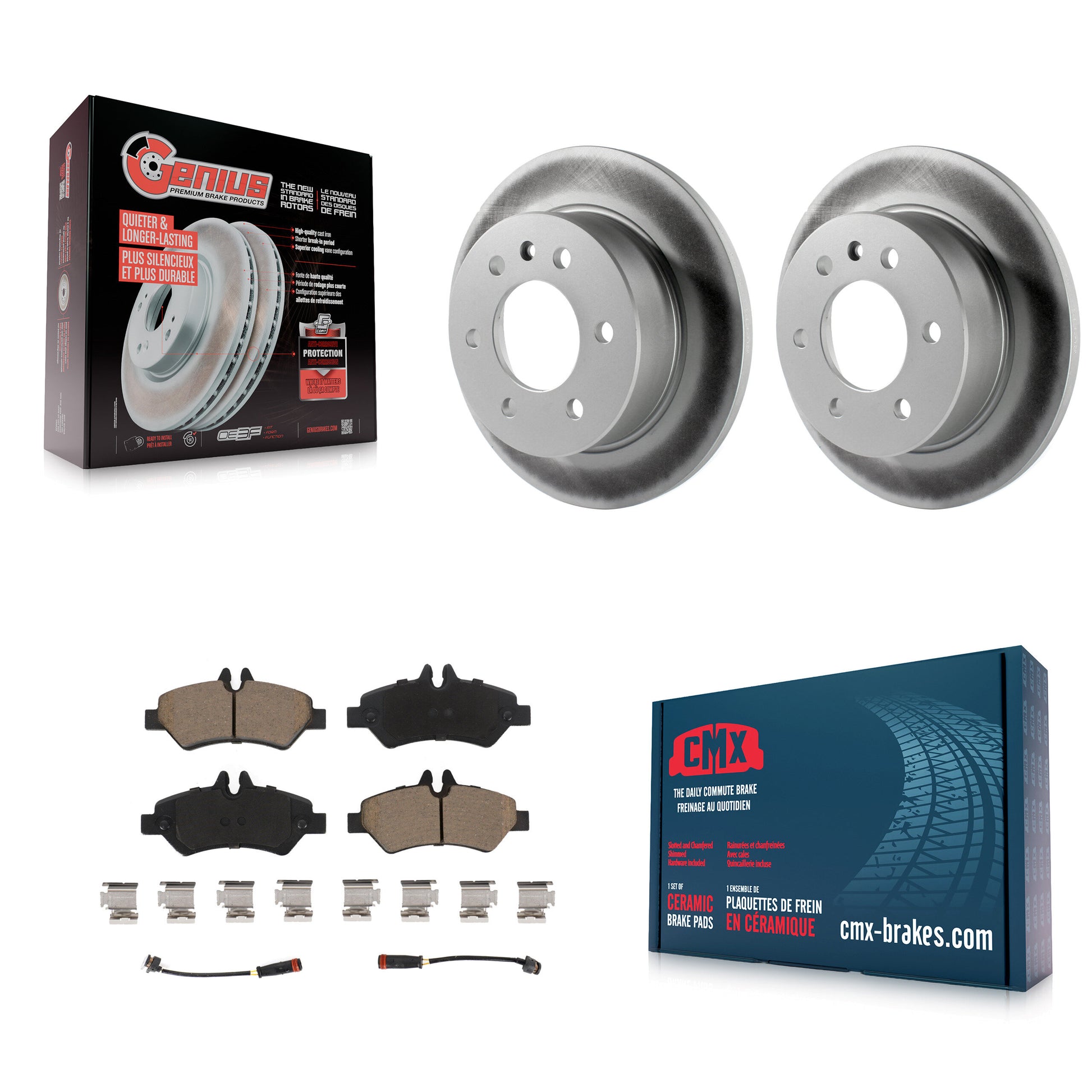 Transit Auto KGC-101657 Disc Brake Kit for 2007-2018 Freightliner Sprinter 3500, Mercedes-Benz Sprinter 2500 and More - Rear