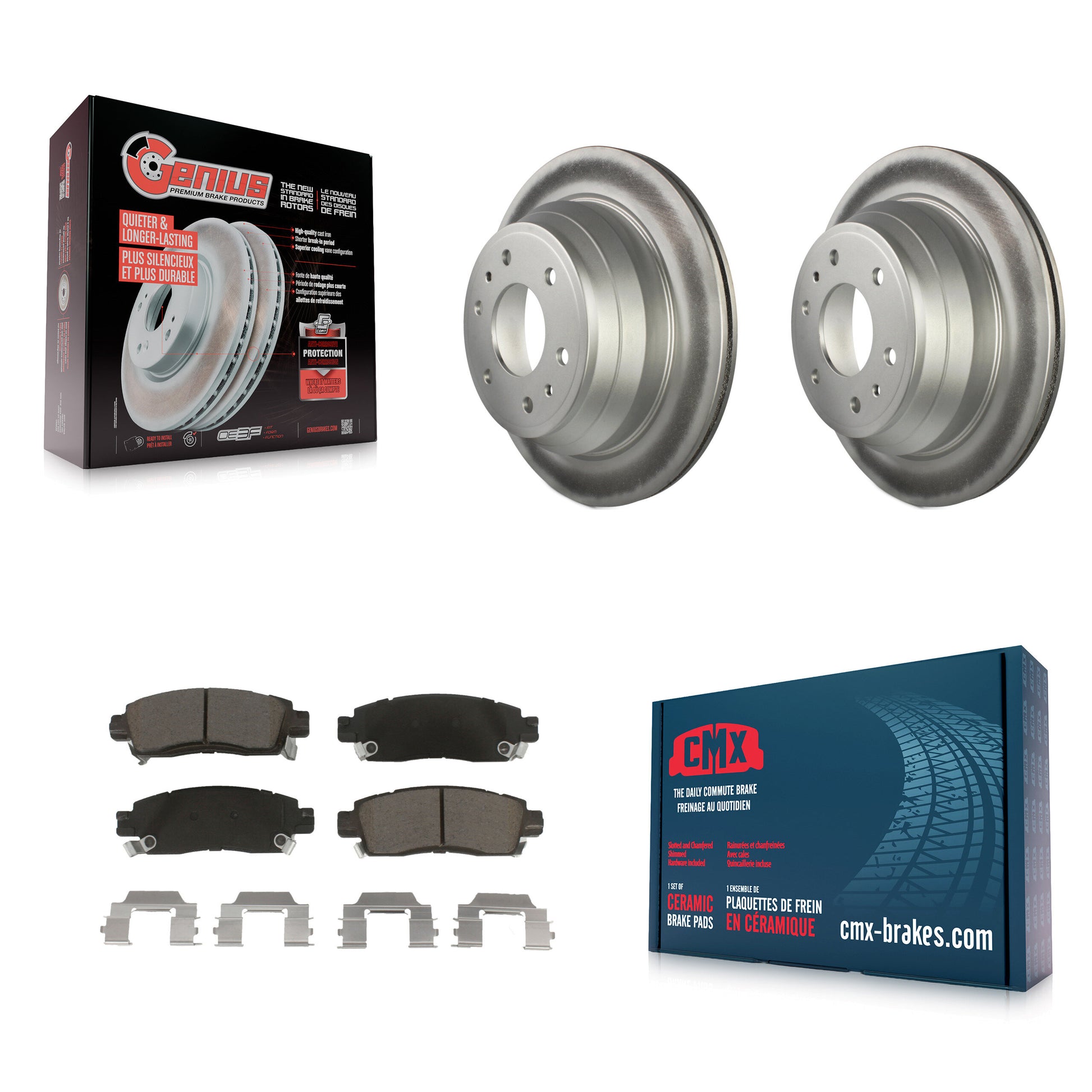 Transit Auto KGC-101661 Disc Brake Kit for 2002-2009 Saab 9-7x, Buick Rainier and More - Rear