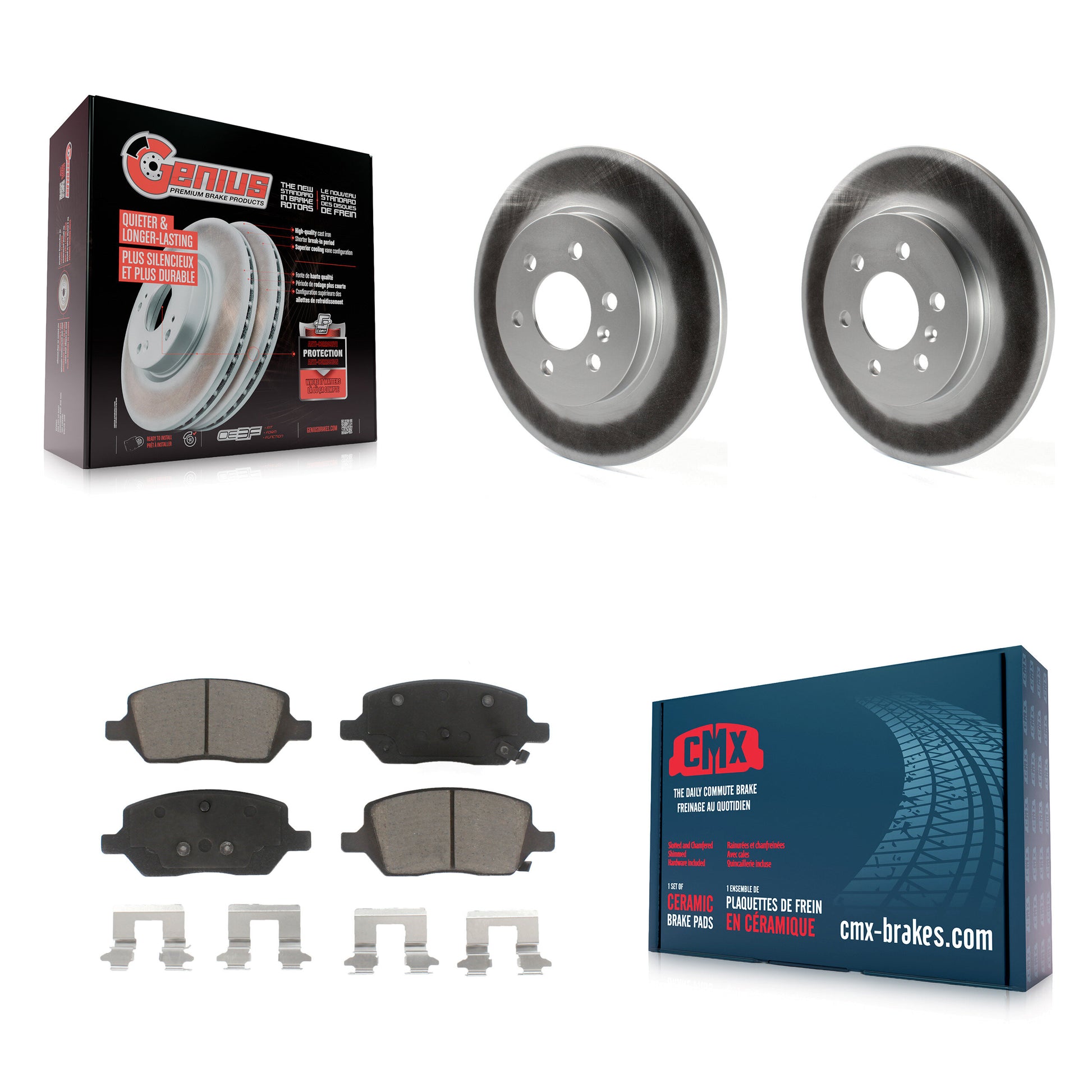 Transit Auto KGC-101663 Disc Brake Kit for 2006-2009 Buick Terraza, Chevrolet Uplander and More - Rear