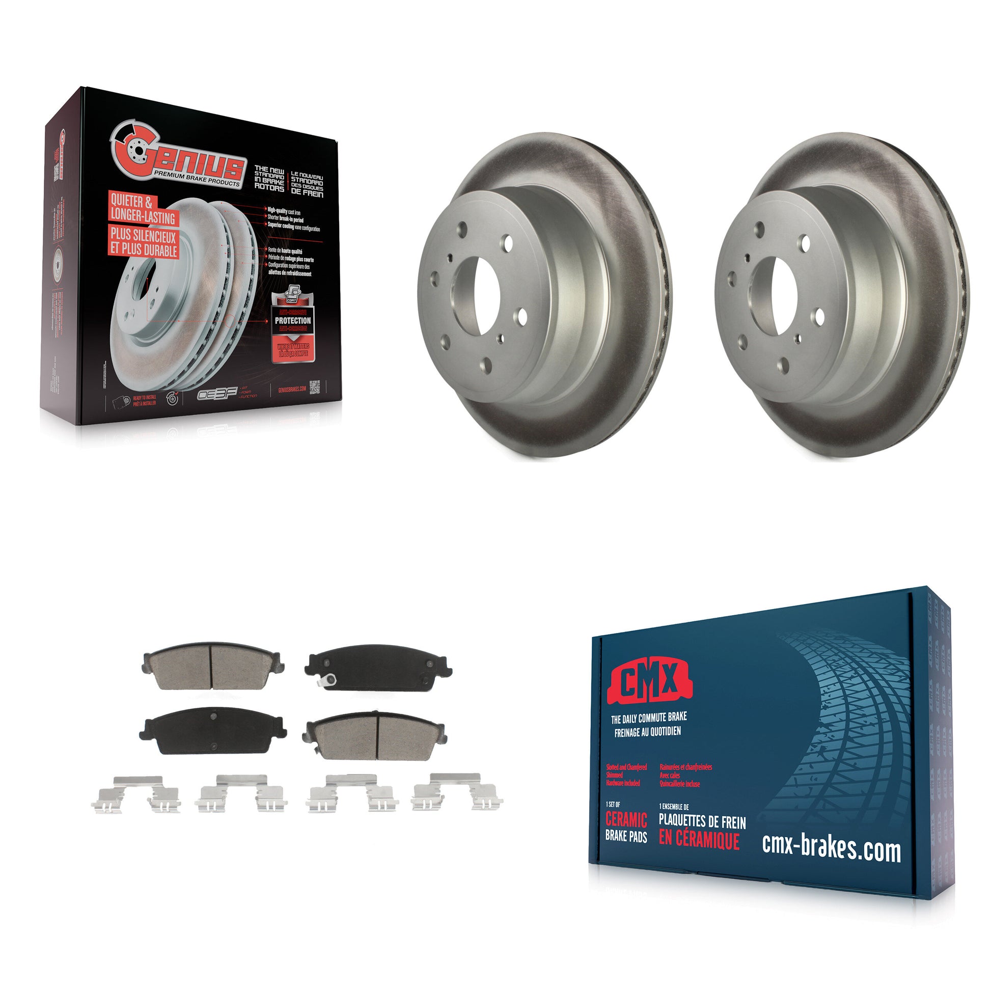 Transit Auto KGC-101666 Disc Brake Kit for 2007-2014 Chevrolet Silverado 1500, Cadillac Escalade and More - Rear