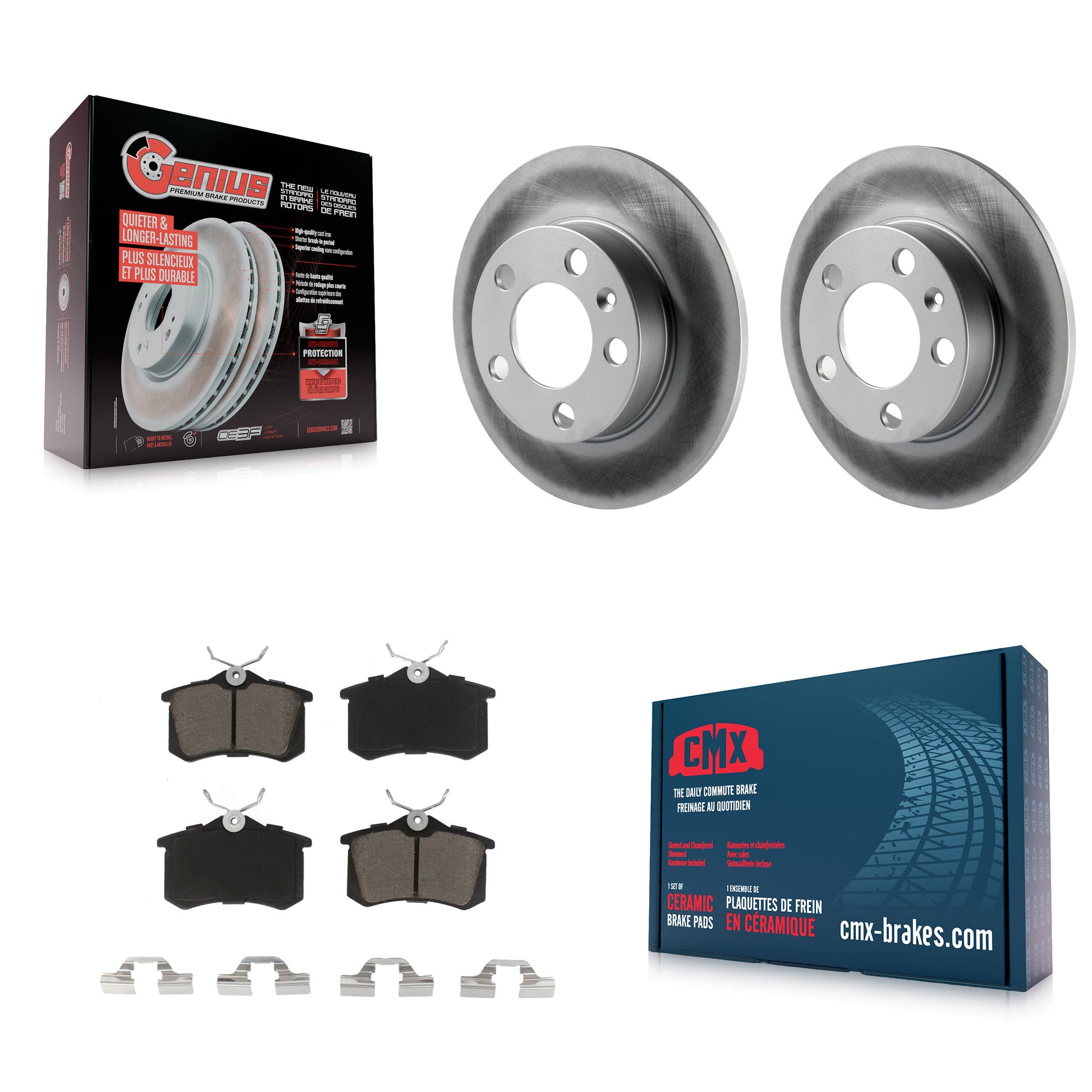 Transit Auto KGC-101668 Disc Brake Kit for 1998-2010 Volkswagen Golf City, Volkswagen Jetta City and More - Rear
