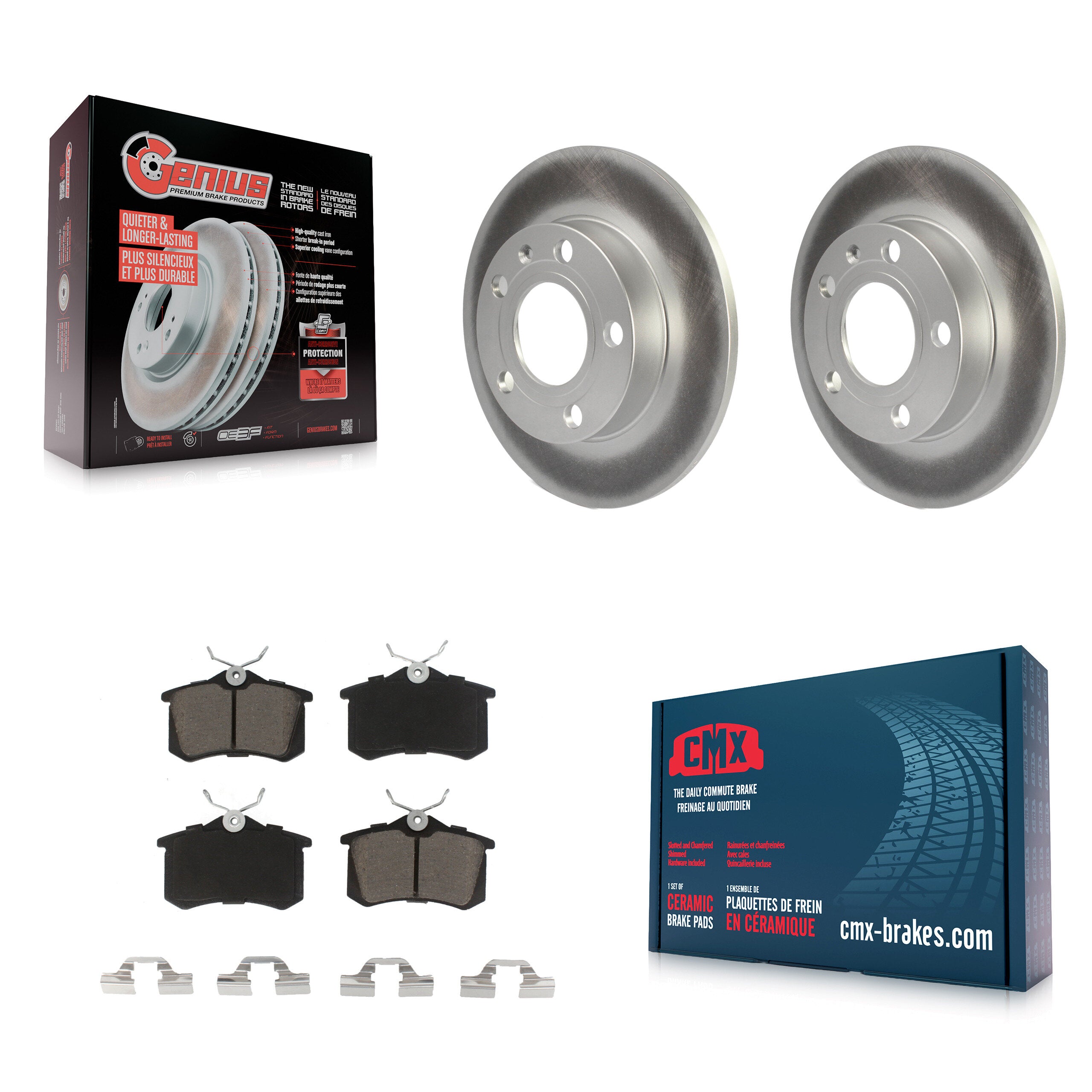 Transit Auto KGC-101671 Disc Brake Kit for 2002-2004 Audi A4, Audi A4 Quattro - Rear