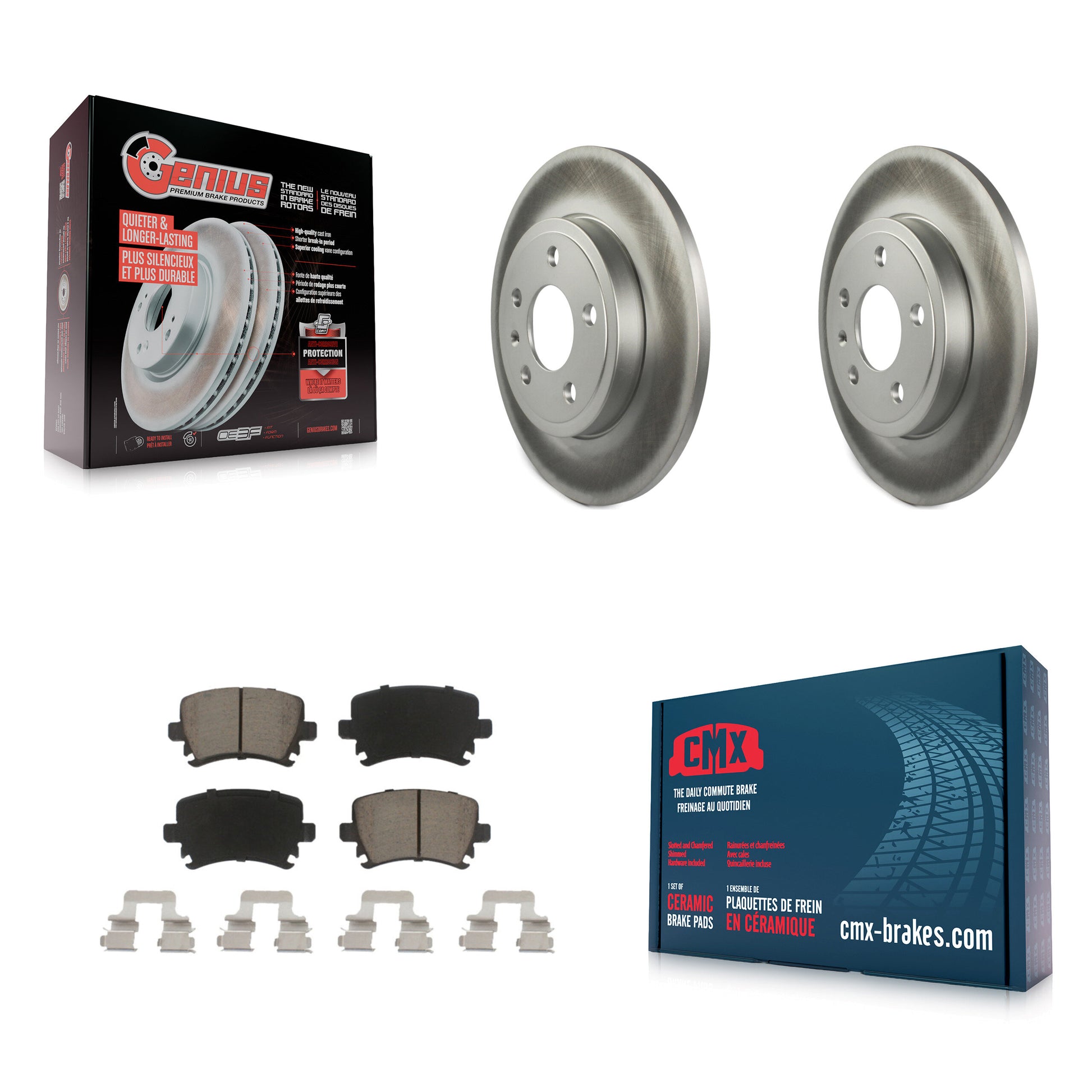 Transit Auto KGC-101673 Disc Brake Kit for 2005-2009 Audi A4, Audi A4 Quattro - Rear