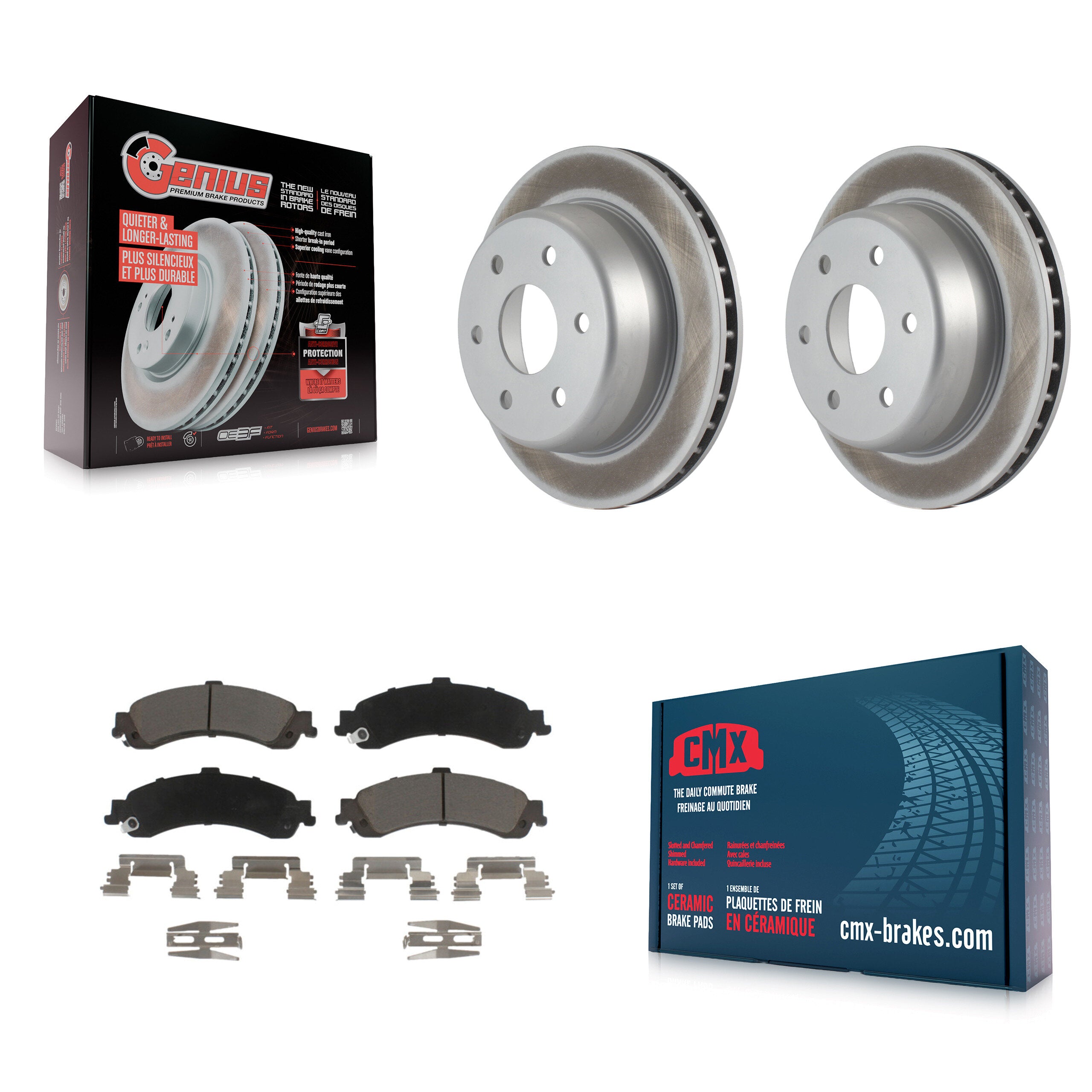 Transit Auto KGC-101679 Disc Brake Kit for 2000-2006 Cadillac Escalade, Cadillac Escalade ESV and More - Rear