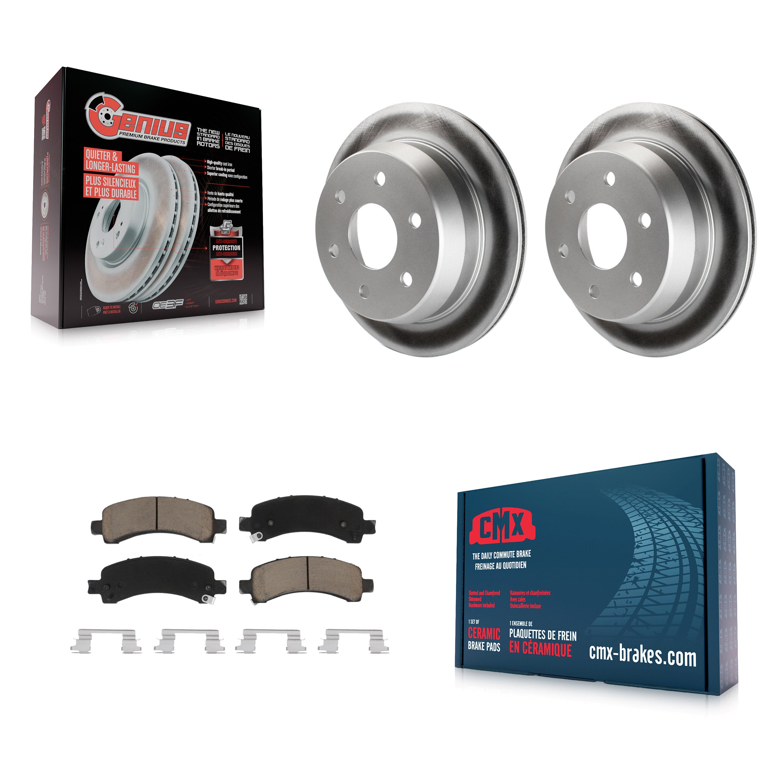 Transit Auto KGC-101682 Disc Brake Kit for 2002 Chevrolet Avalanche 1500, Chevrolet Suburban 1500 - Rear