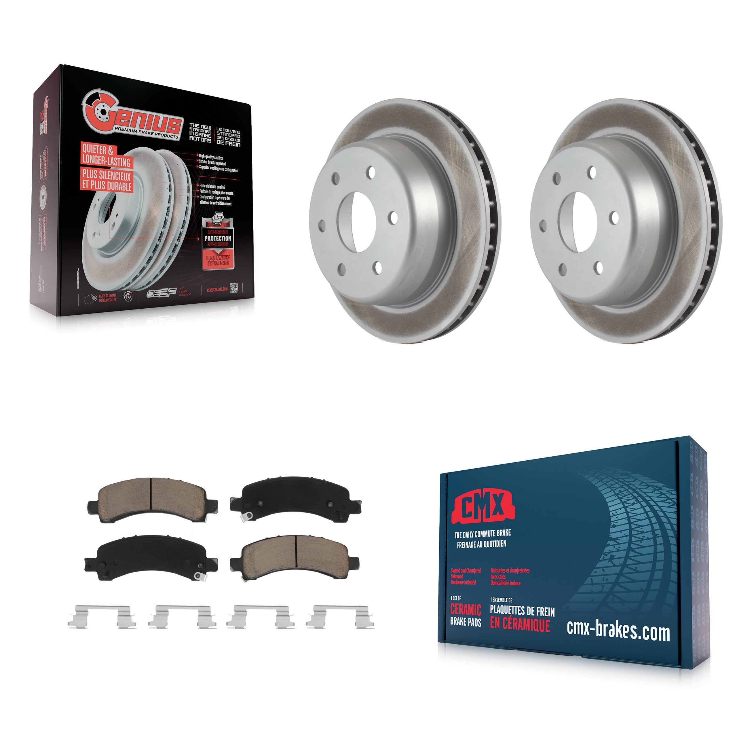 Transit Auto KGC-101683 Disc Brake Kit for 2002-2014 Cadillac Escalade, Chevrolet Avalanche 1500 and More - Rear