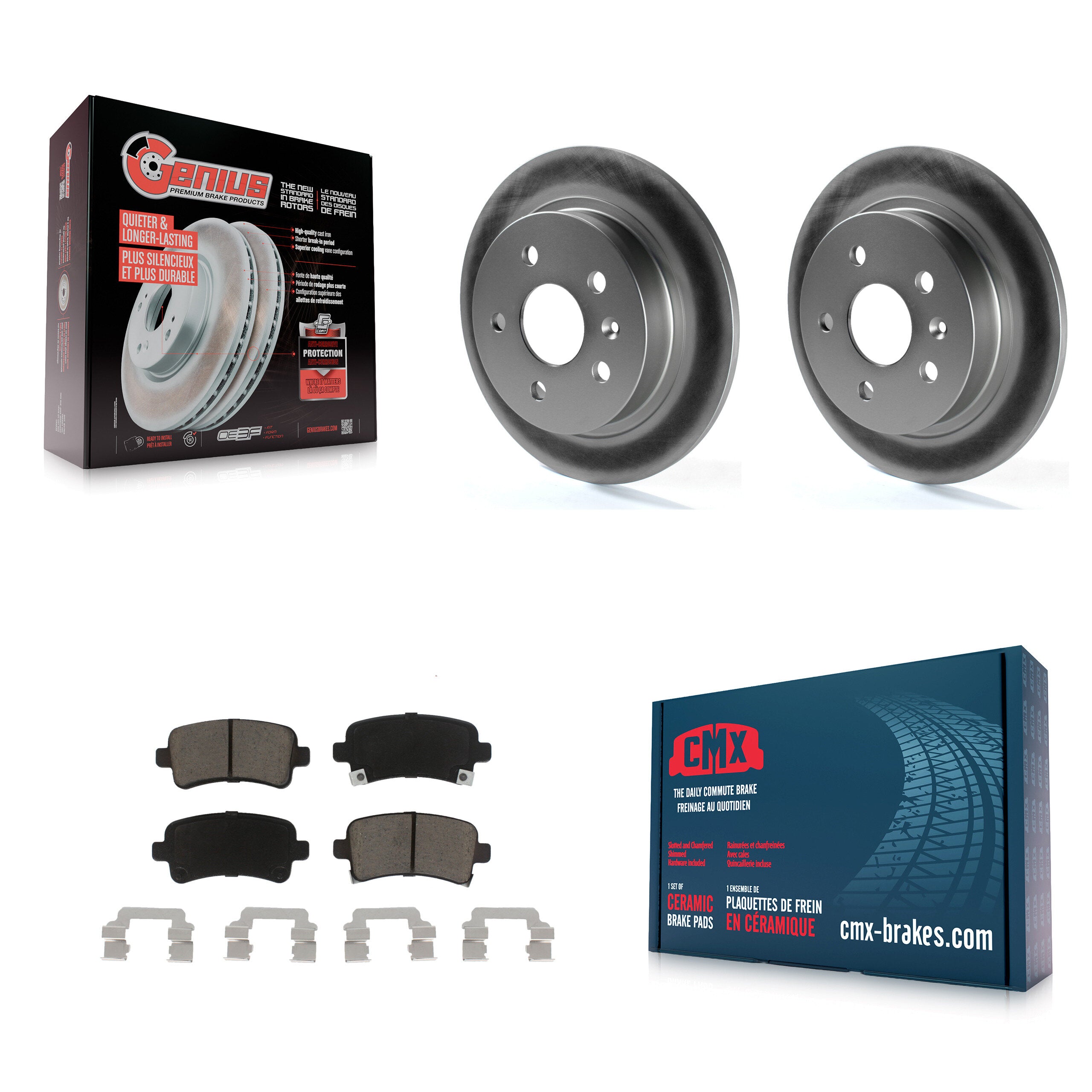 Transit Auto KGC-101687 Disc Brake Kit for 2011-2017 Chevrolet Malibu Limited, Chevrolet Malibu and More - Rear