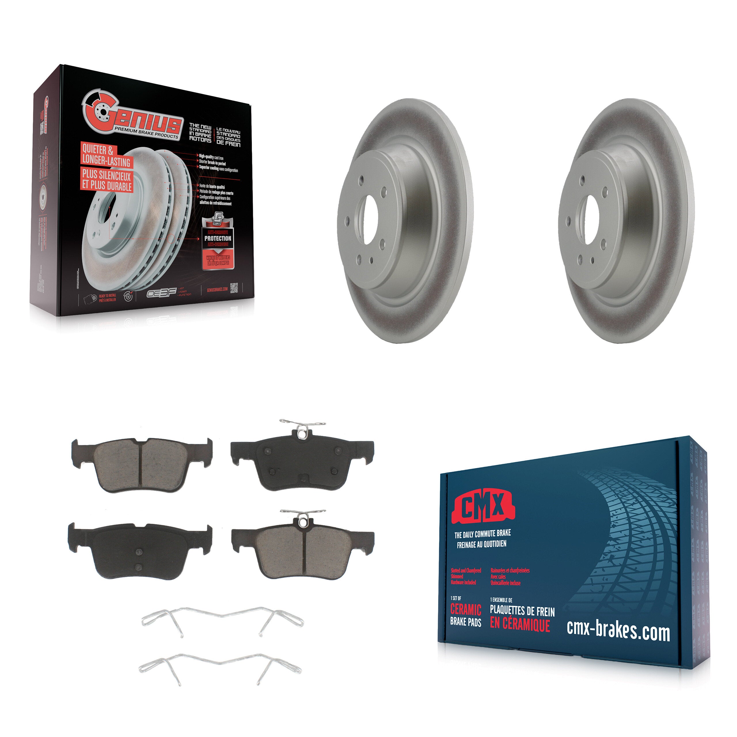 Transit Auto KGC-101705 Disc Brake Kit for 2013-2020 Ford Fusion, Ford Escape and More - Rear