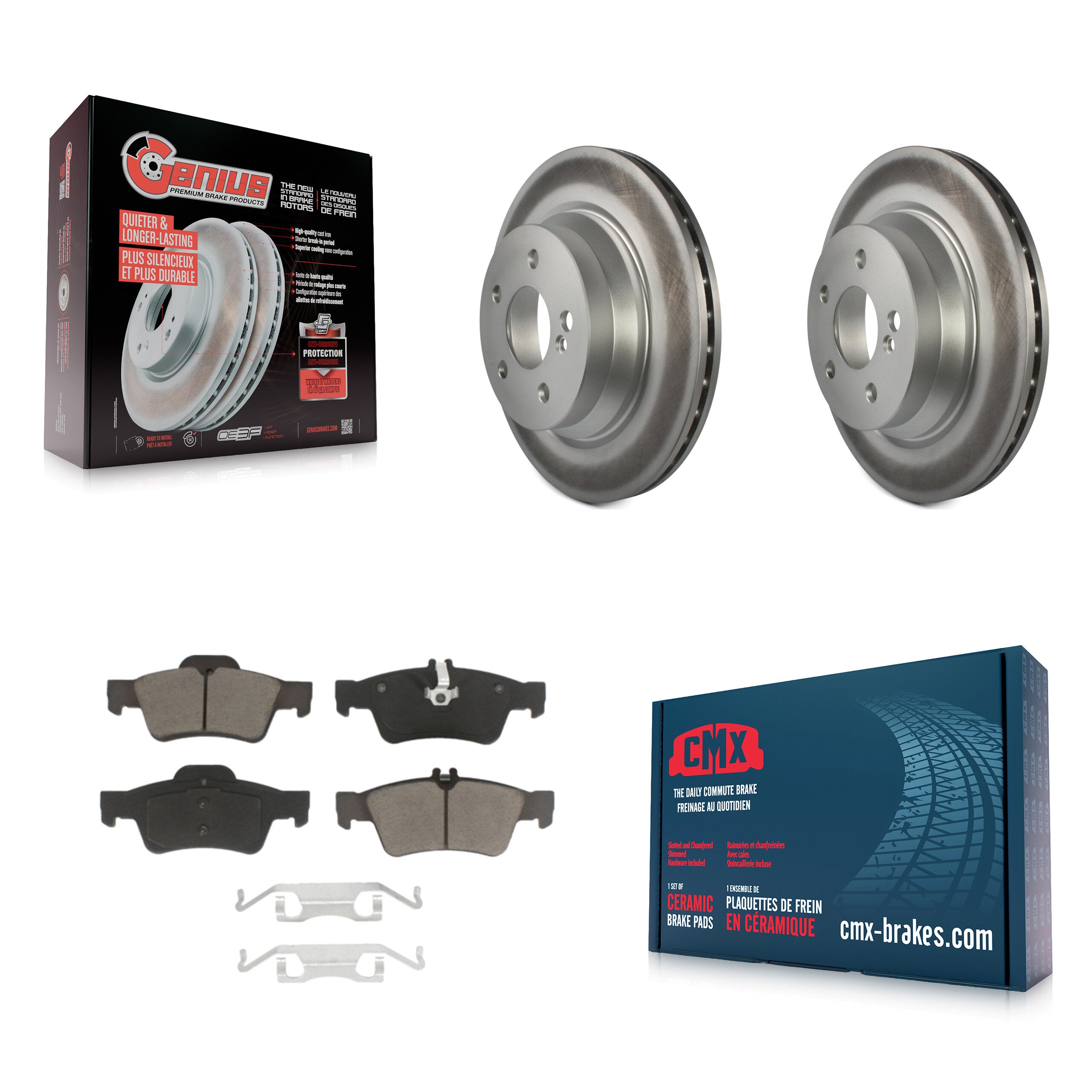 Transit Auto KGC-101711 Disc Brake Kit for 2003-2016 Mercedes-Benz E350, Mercedes-Benz E400 and More - Rear