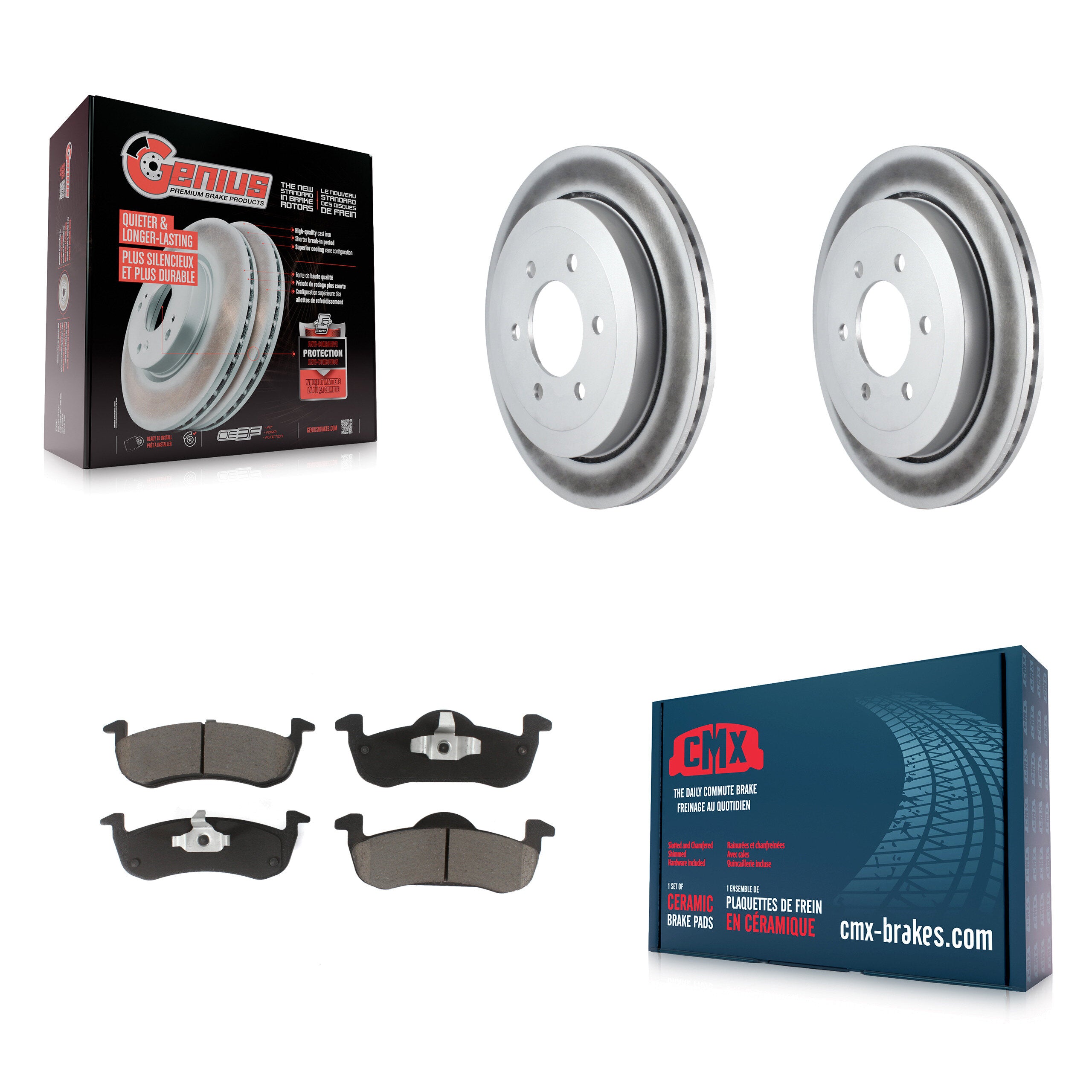 Transit Auto KGC-101716 Disc Brake Kit for 2007-2017 Ford Expedition, Lincoln Navigator - Rear