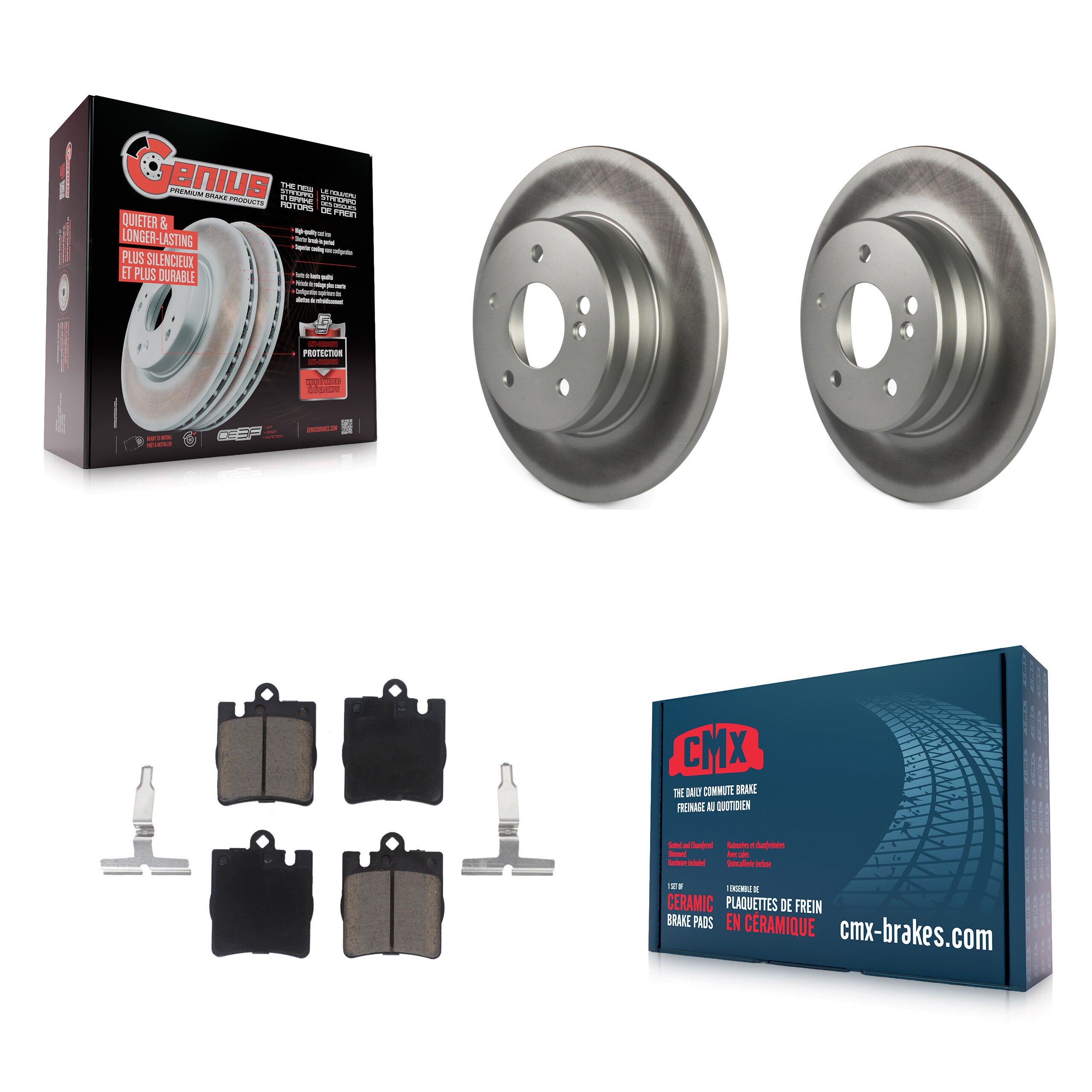 Transit Auto KGC-101720 Disc Brake Kit for 1996-2011 Mercedes-Benz SLK300, Mercedes-Benz C230 and More - Rear