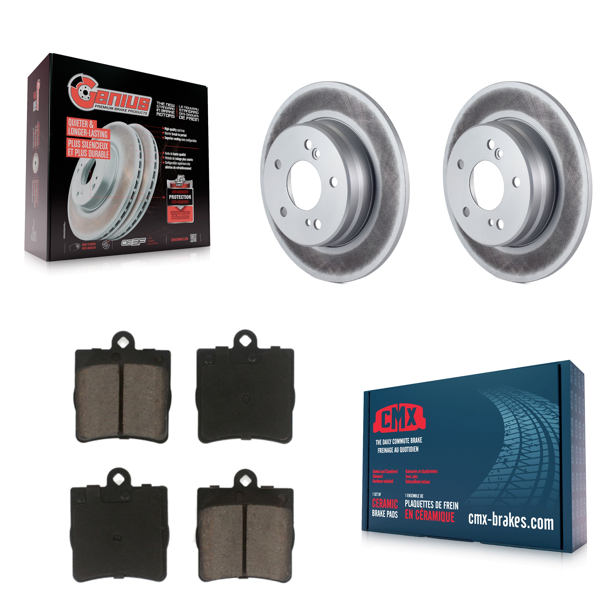 Transit Auto KGC-101721 Disc Brake Kit for 1996-2011 Mercedes-Benz SLK300, Chrysler Crossfire and More - Rear