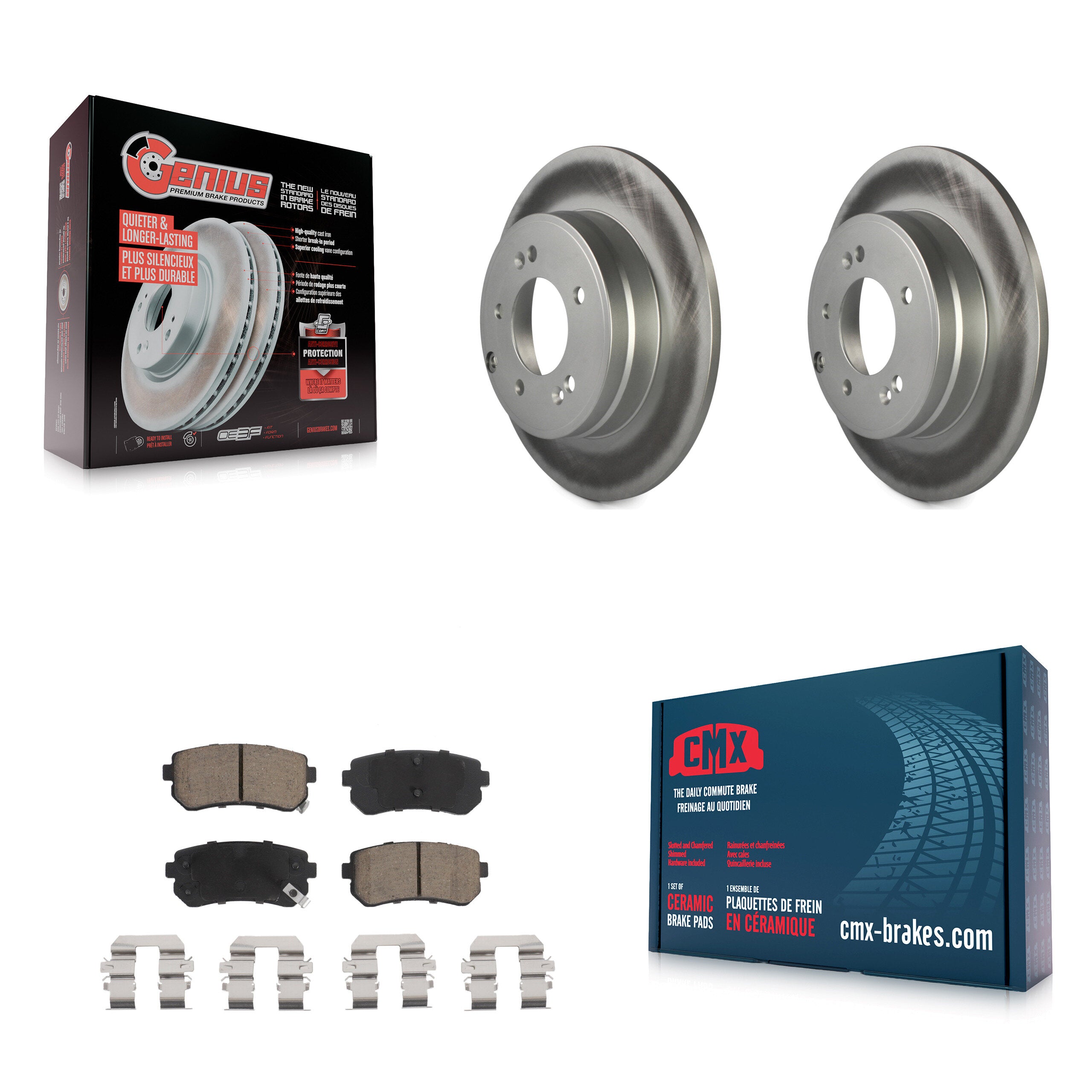 Transit Auto KGC-101728 Disc Brake Kit for 2016-2020 Hyundai Sonata, Kia Optima - Rear