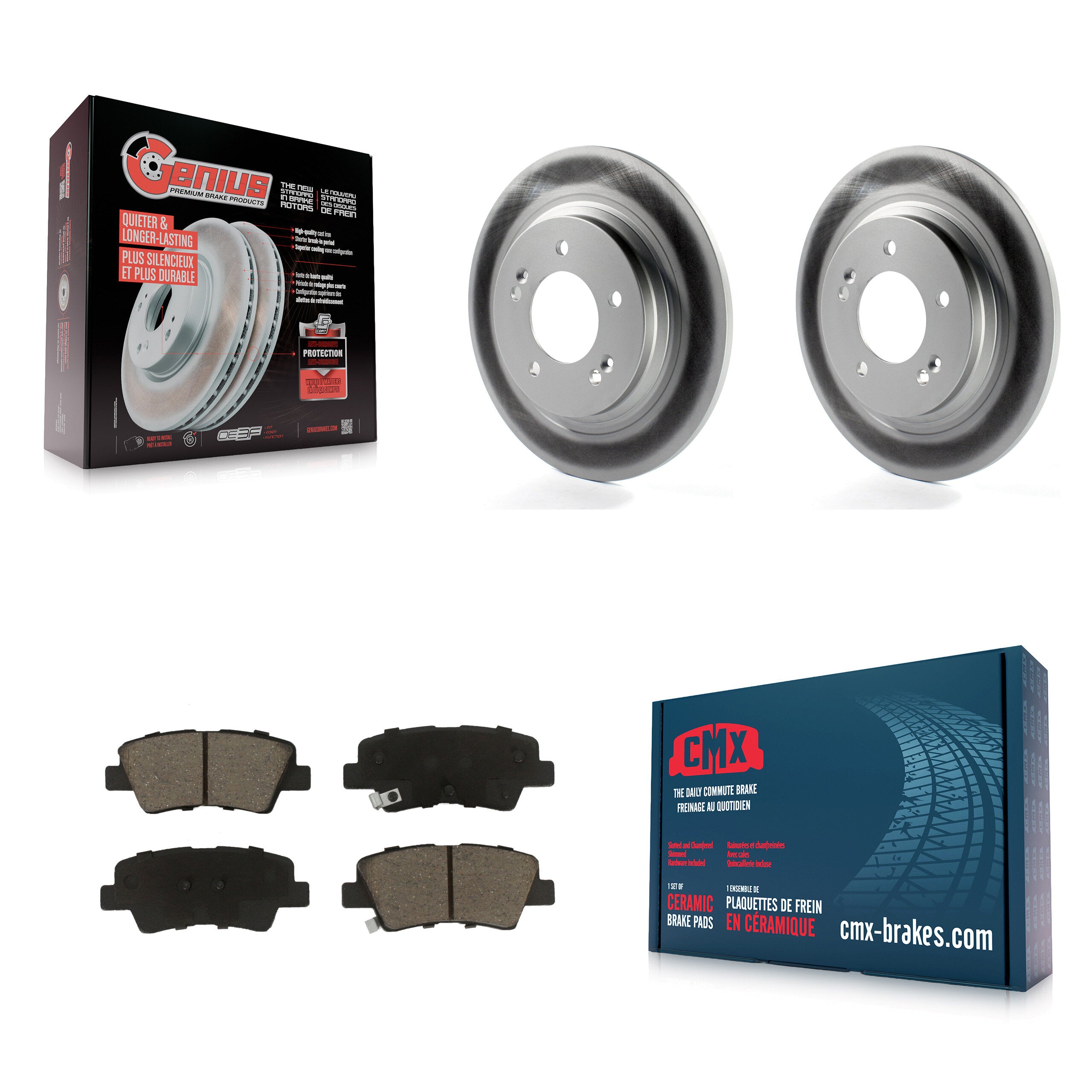 Transit Auto KGC-101729 Disc Brake Kit for 2016-2024 Hyundai Elantra GT, Kia Forte5 and More - Rear