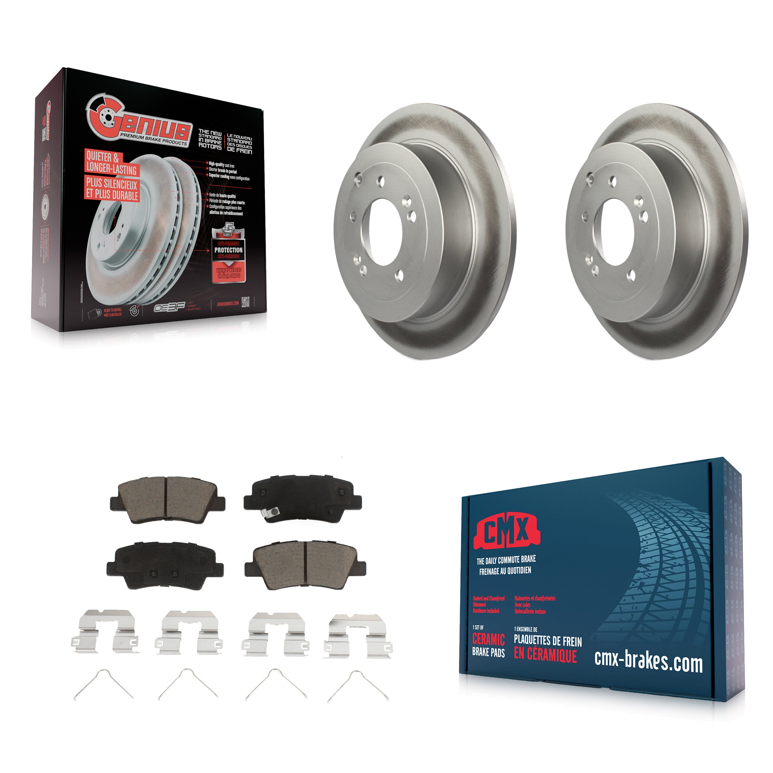 Transit Auto KGC-101730 Disc Brake Kit for 2016-2022 Hyundai Tucson, Kia Sportage - Rear