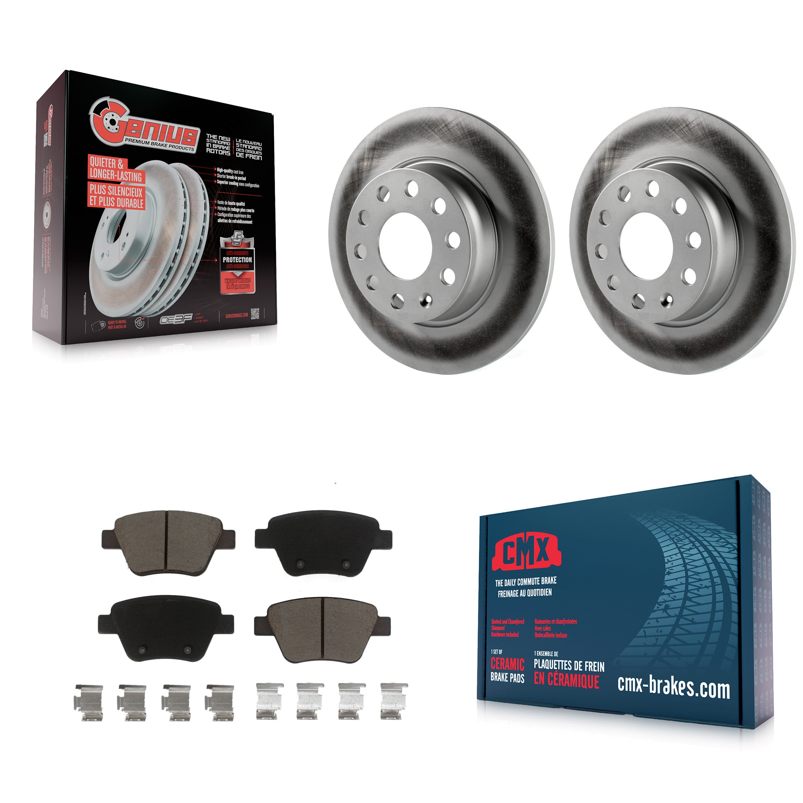 Transit Auto KGC-101745 Disc Brake Kit for 2009-2019 Volkswagen GTI, Volkswagen Beetle and More - Rear