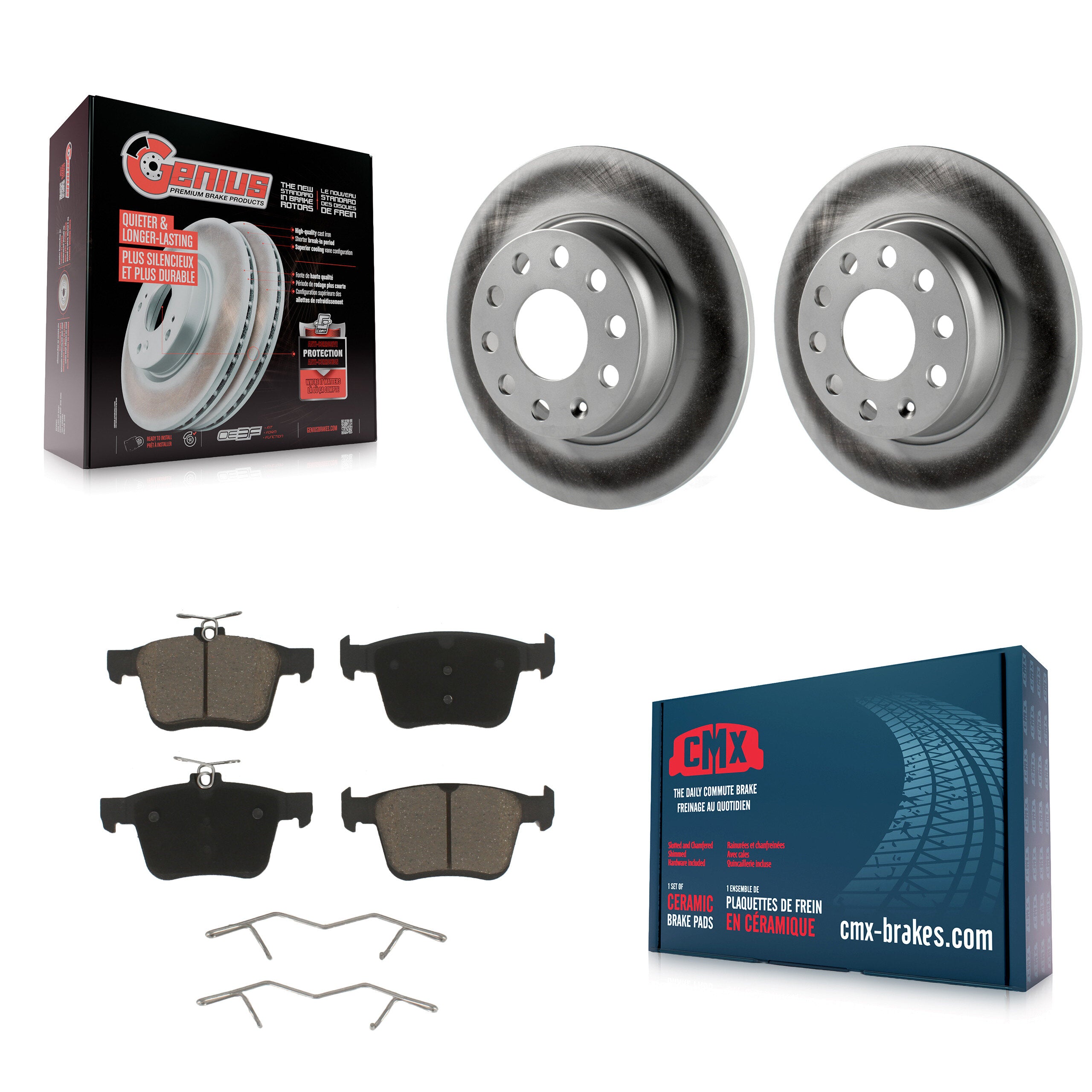 Transit Auto KGC-101753 Disc Brake Kit for 2015-2023 Volkswagen Taos, Audi A3 and More - Rear