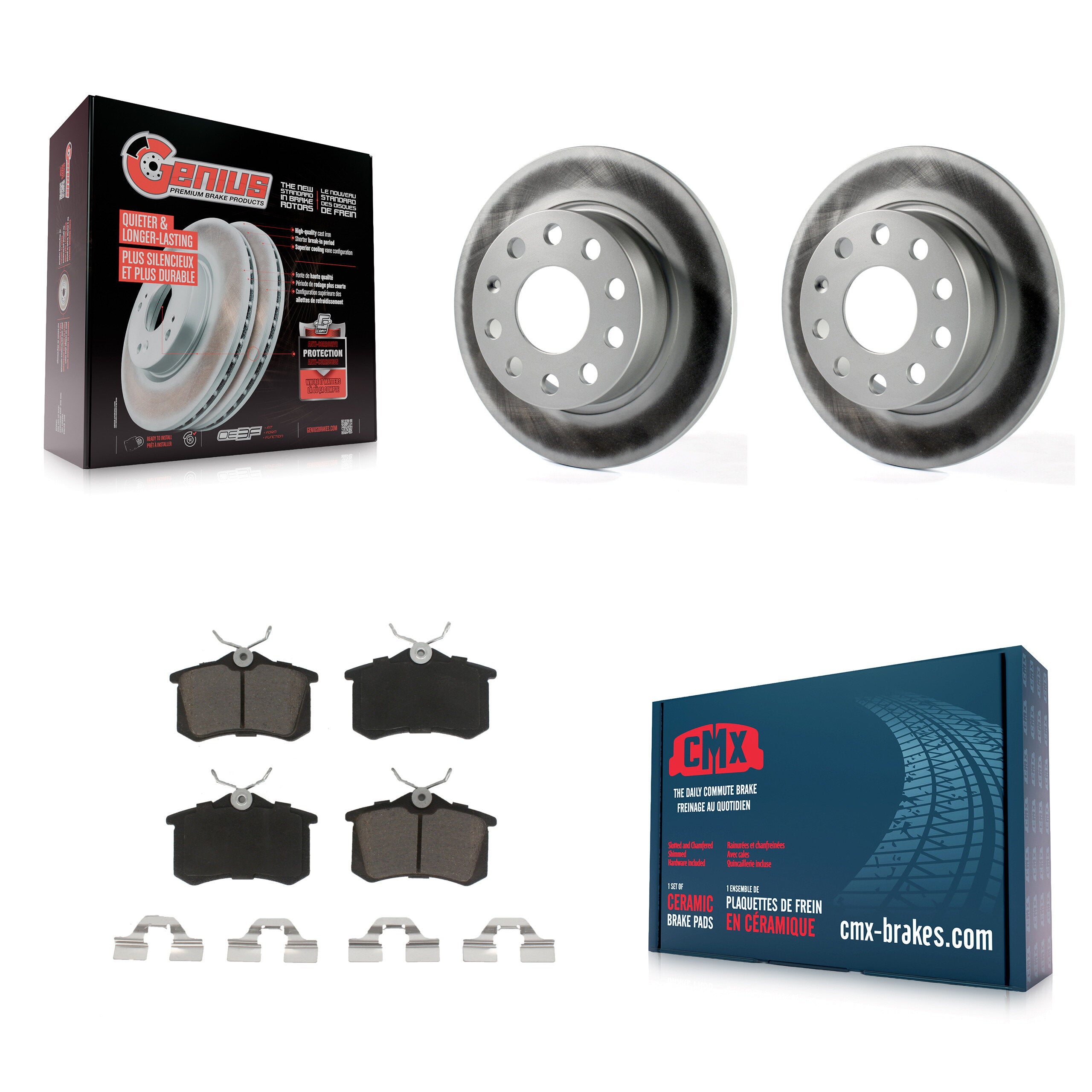 Transit Auto KGC-101757 Disc Brake Kit for 2017-2019 Volkswagen Golf Alltrack - Rear