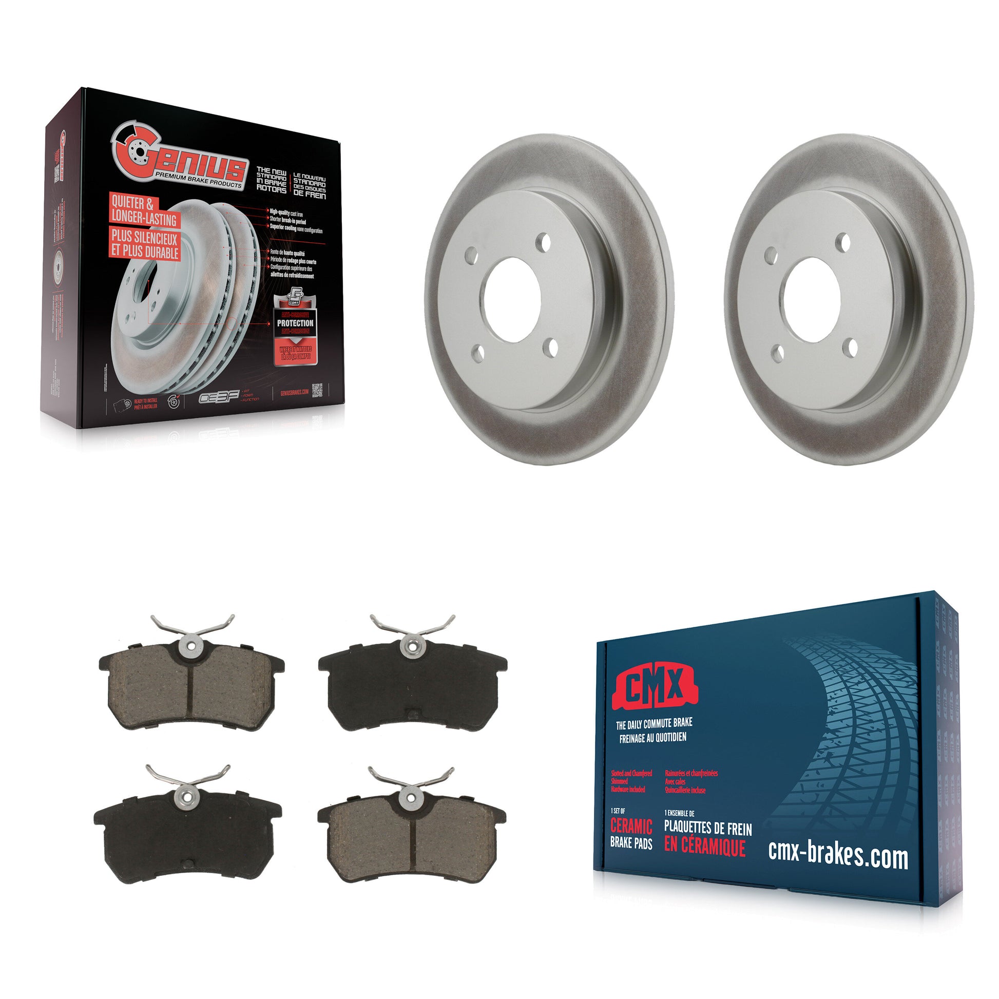 Transit Auto KGC-101766 Disc Brake Kit for 2000-2019 Ford Fiesta, Ford Focus - Rear