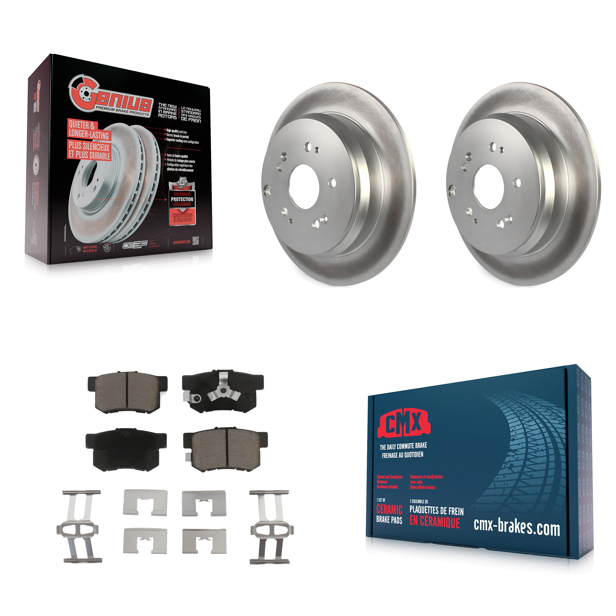 Transit Auto KGC-101774 Disc Brake Kit for 2005-2018 Acura RDX, Honda CR-V - Rear