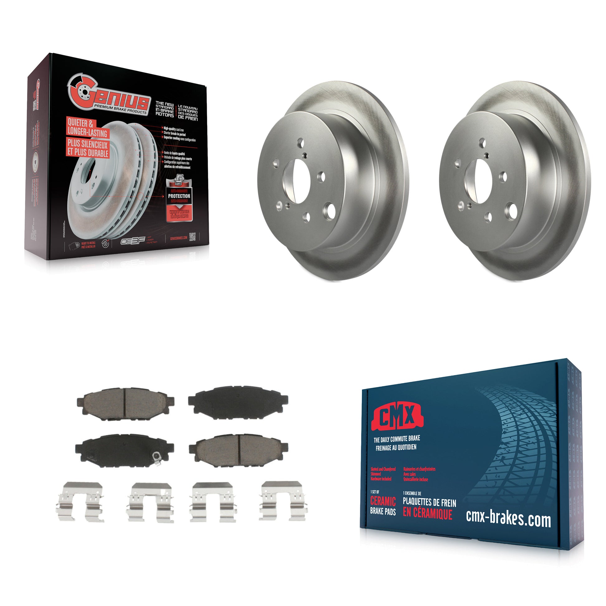 Transit Auto KGC-101778 Disc Brake Kit for 2012-2023 Subaru Crosstrek, Subaru Impreza and More - Rear