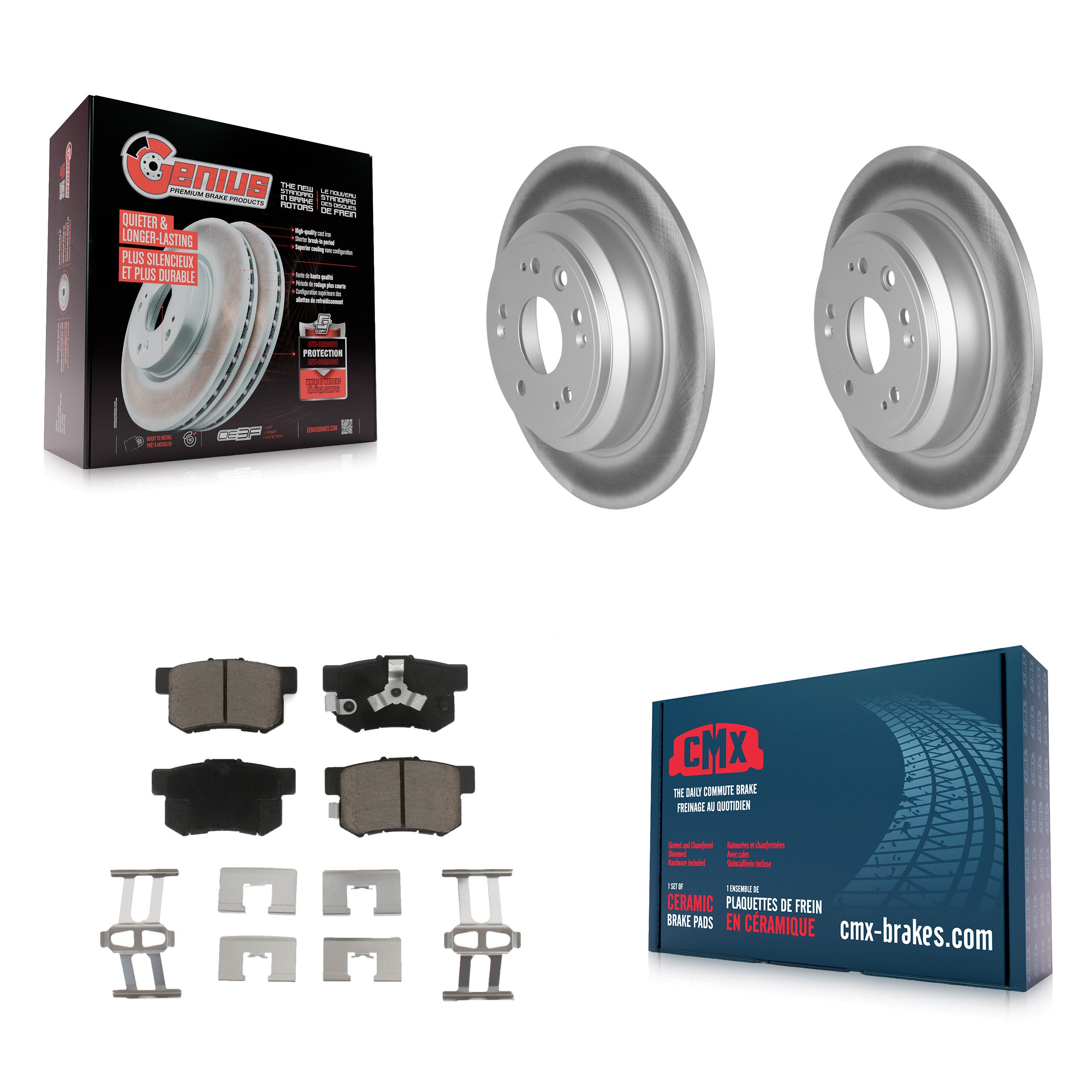 Transit Auto KGC-101788 Disc Brake Kit for 2010-2015 Honda Crosstour, Honda Accord Crosstour - Rear
